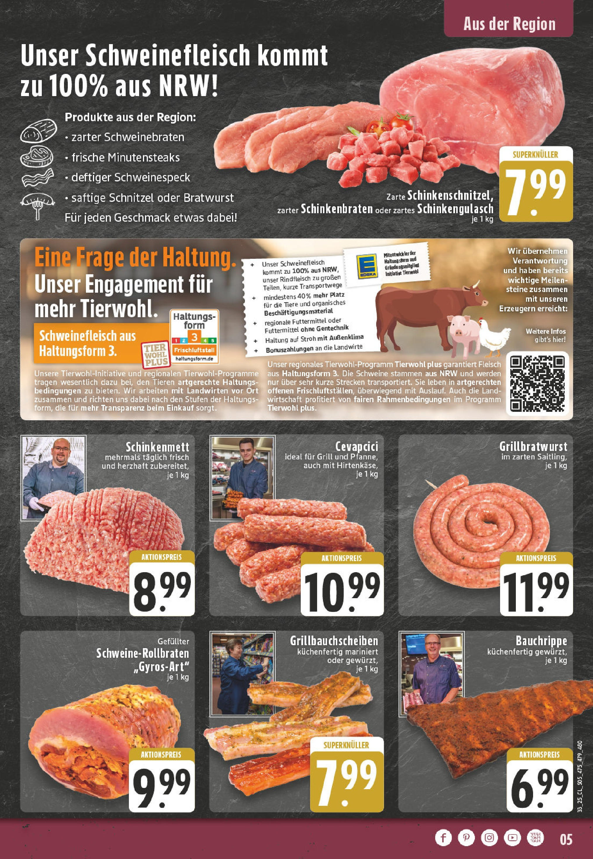 Edeka prospekt Wesel-Obrighoven	 (ab 11.08.2025) » Angebote Online | Seite: 5 | Produkte: Grill, Schweinefleisch, Rindfleisch, Fleisch