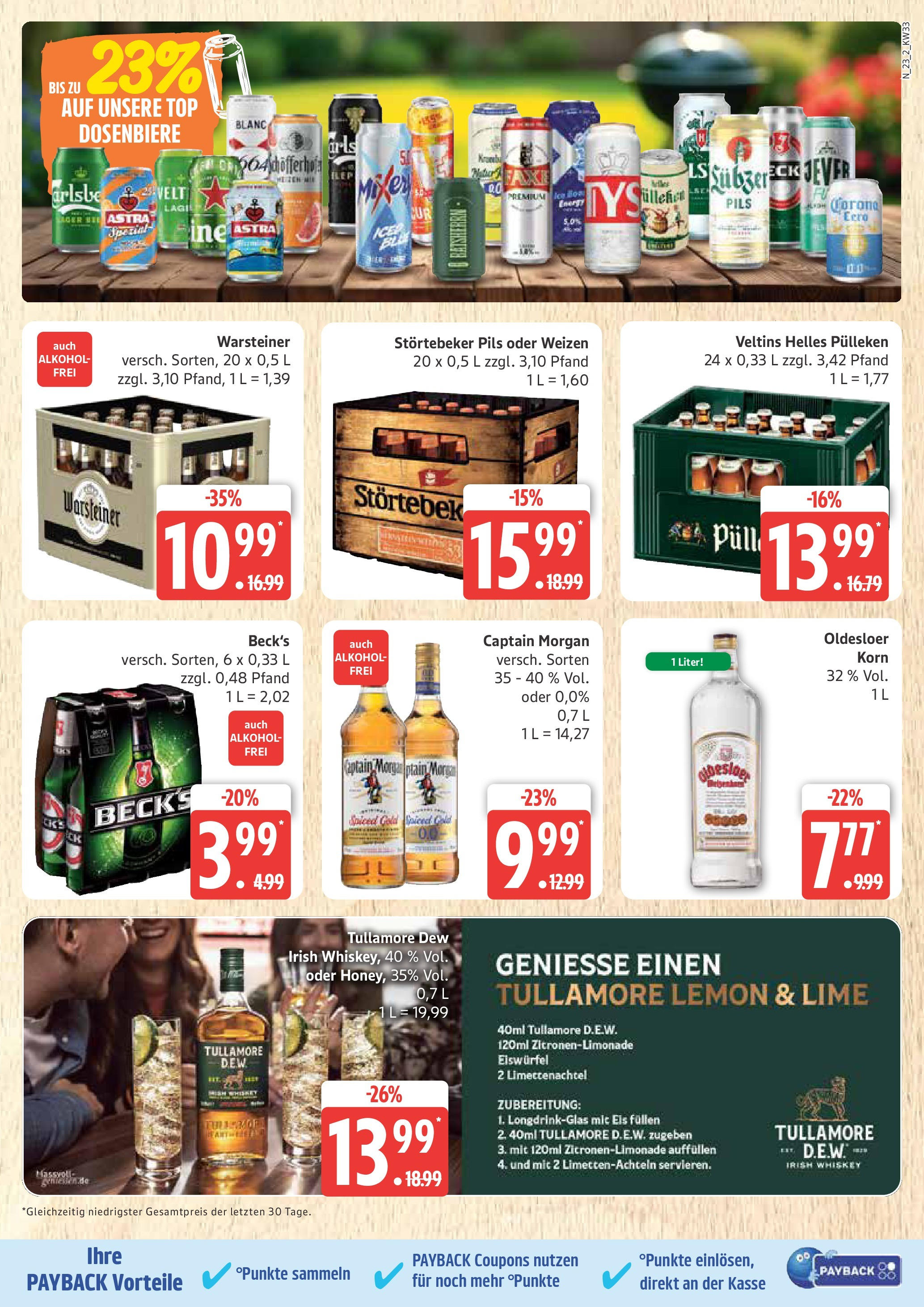Marktkauf - Marktkauf: Wochenangebote (ab 11.08.2025) » Angebote online | Seite: 23 | Produkte: Helles pulleken, Top, Oldesloer, Captain morgan