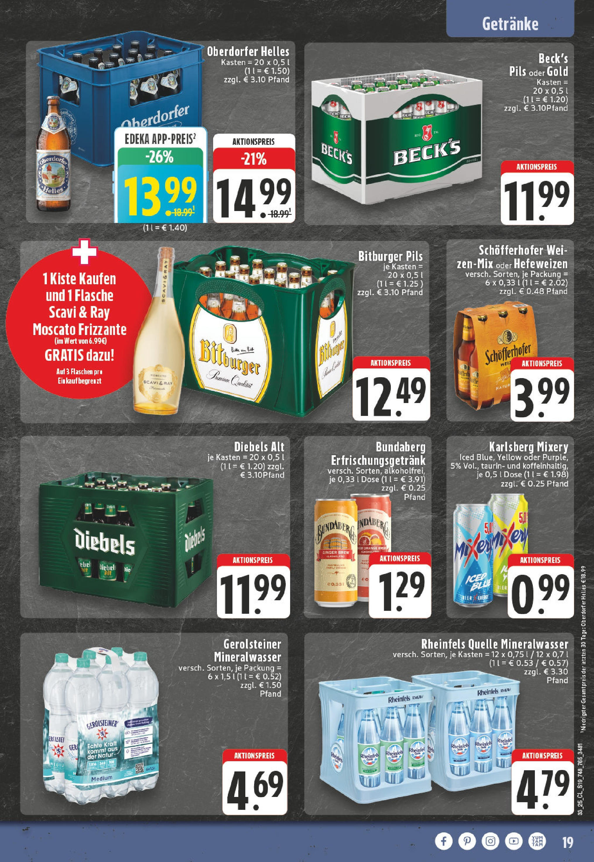 Edeka prospekt Mönchengladbach-Rheydt (ab 11.08.2025) » Angebote Online | Seite: 19 | Produkte: Bitburger, Energy, Mixery, Gerolsteiner Edeka prospekt Mönchengladbach-Rheydt (ab 11.08.2025) » Angebote Online | Seite: 19 | Produkte: Bitburger, Energy, Mixery, Gerolsteiner