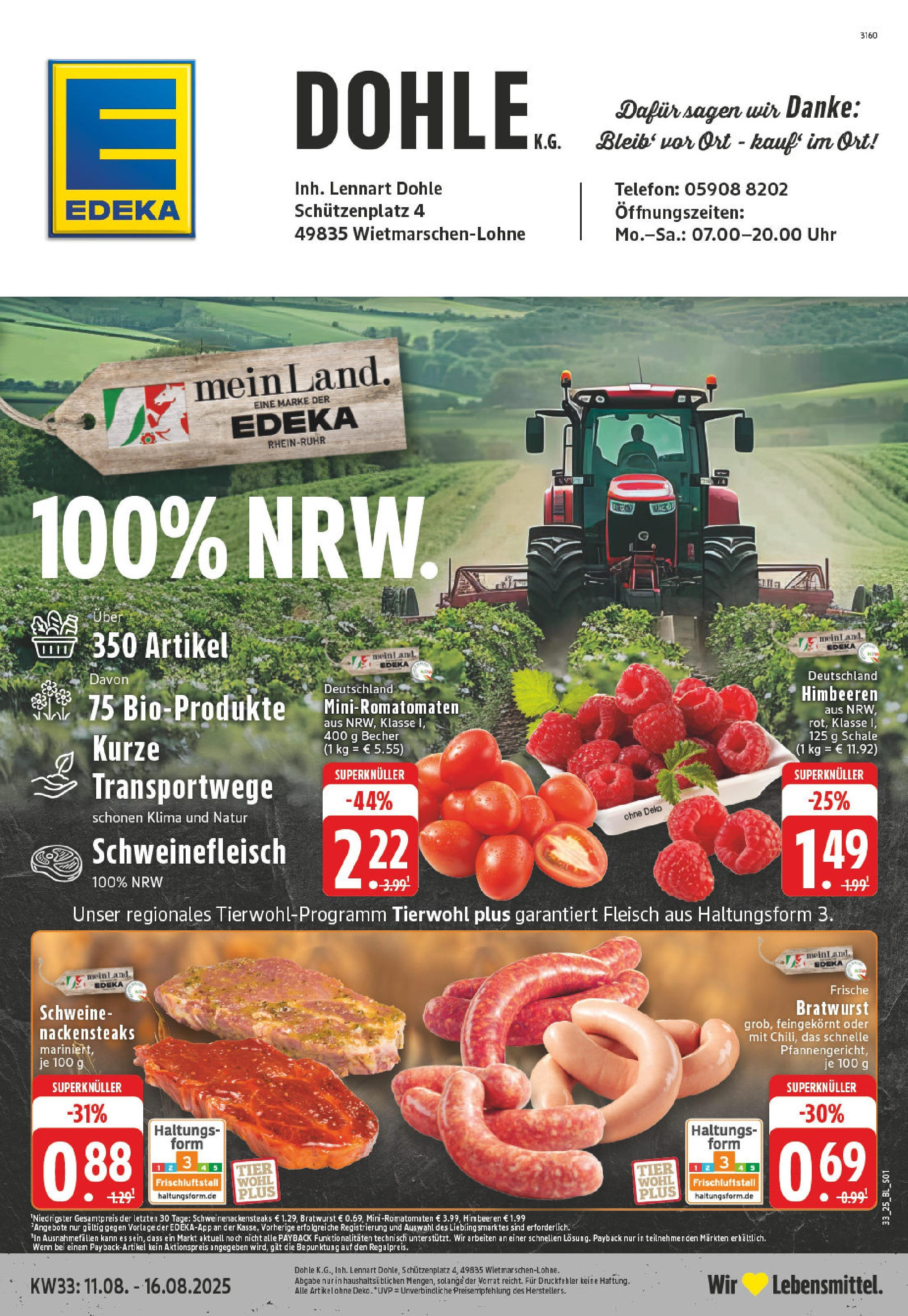 EDEKA Prospekt ab 11.08.2025 - Prospekt Lohne Online