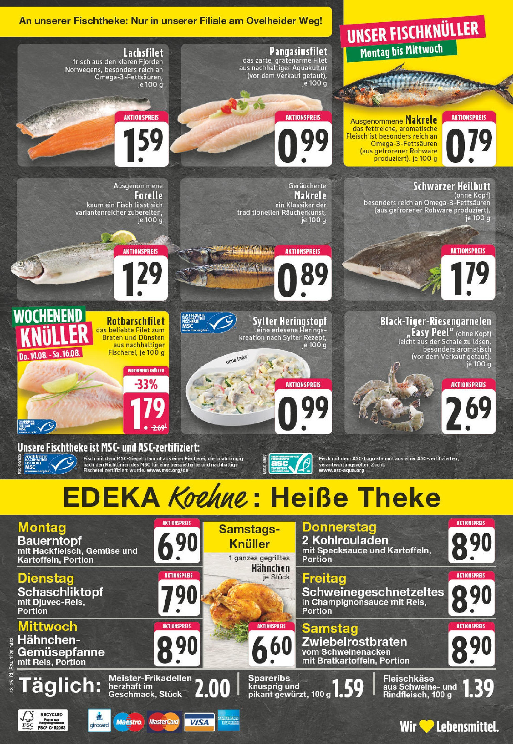 Edeka prospekt Marl (ab 11.08.2025) » Angebote Online | Seite: 24 | Produkte: Theke, Schweinenacken, Fisch, Fleisch Edeka prospekt Marl (ab 11.08.2025) » Angebote Online | Seite: 24 | Produkte: Theke, Schweinenacken, Fisch, Fleisch