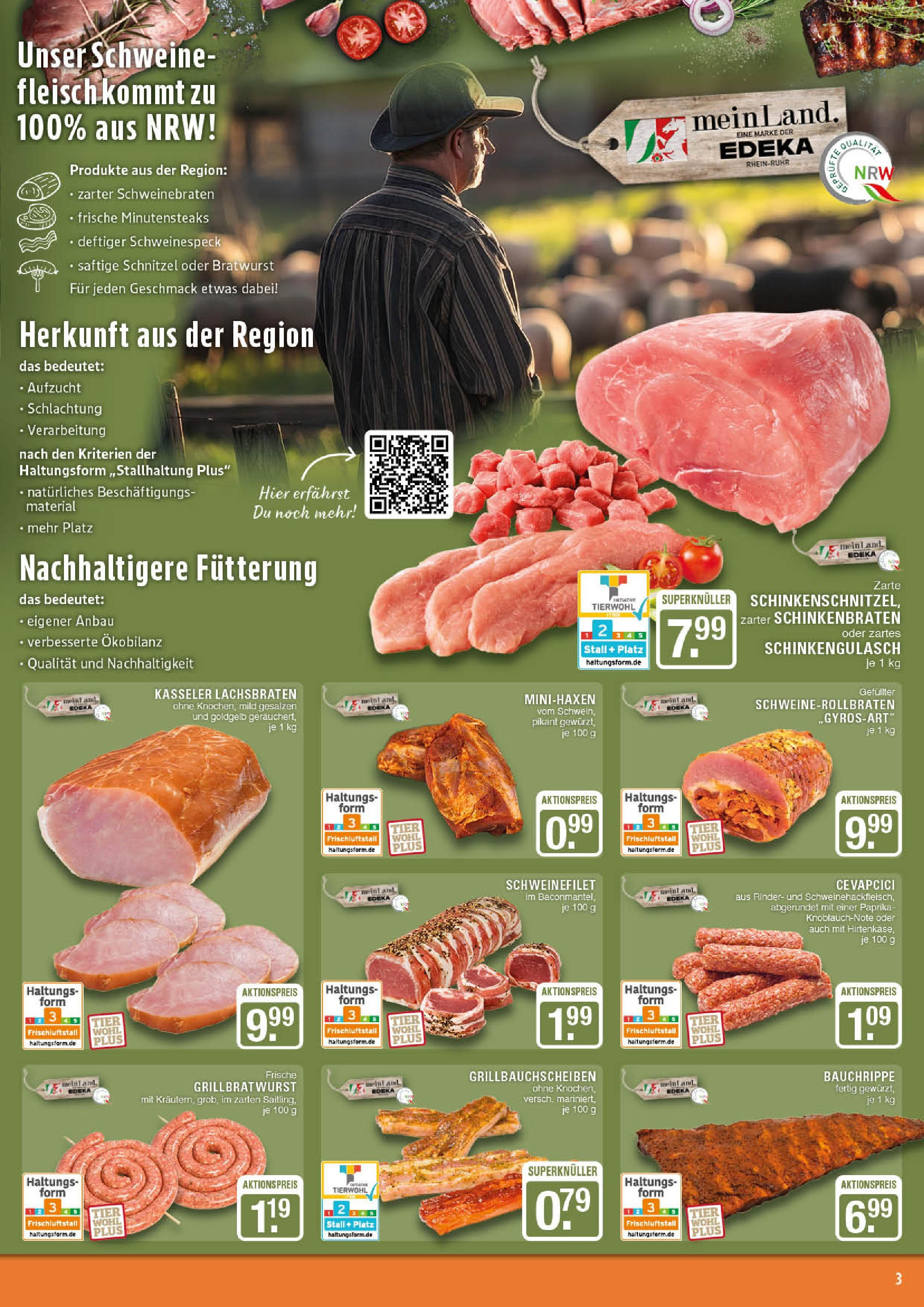 Edeka prospekt Marl	 (ab 11.08.2025) » Angebote Online | Seite: 3 | Produkte: Bratwurst, Schnitzel, Paprika, Wurst
