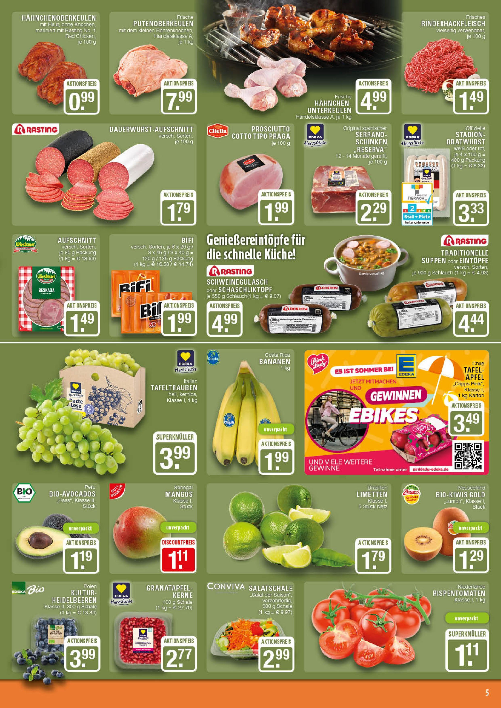 Edeka prospekt Marl	 (ab 11.08.2025) » Angebote Online | Seite: 5 | Produkte: Hahnchen, Limetten, Äpfel, Heidelbeeren