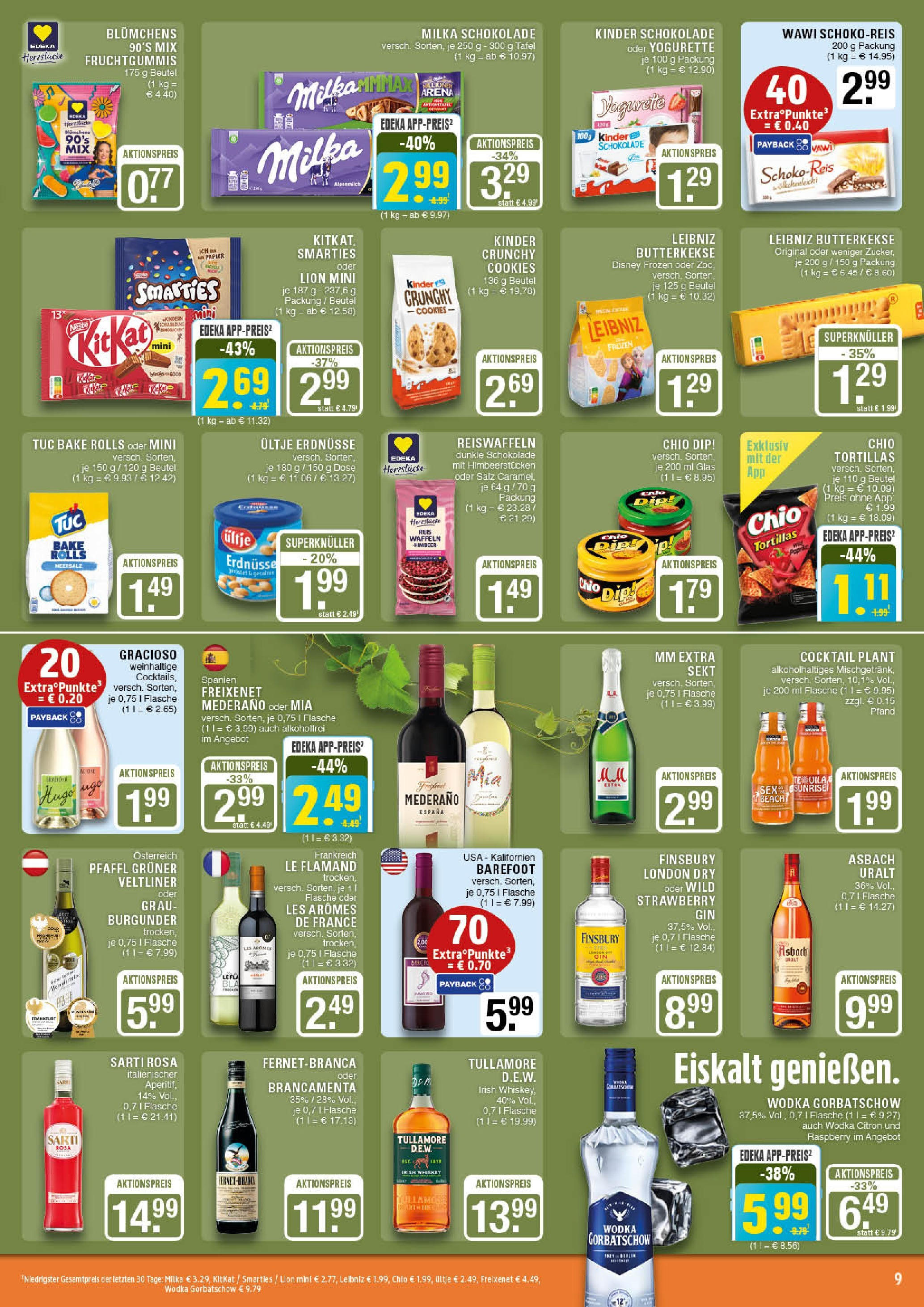 Edeka prospekt Marl	 (ab 11.08.2025) » Angebote Online | Seite: 9 | Produkte: Erdnüsse, Chips, Wodka, Whiskey