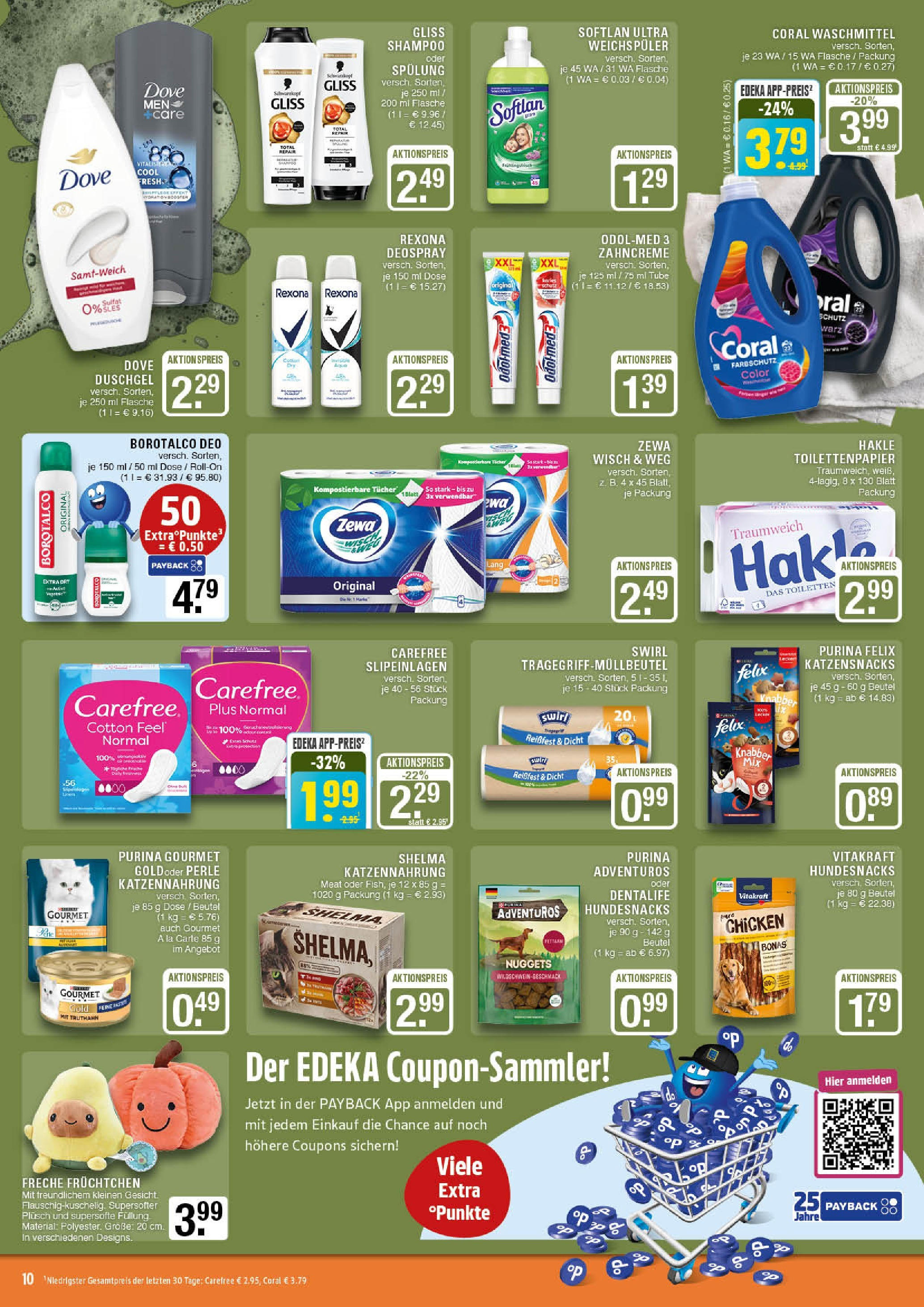Edeka prospekt Marl	 (ab 11.08.2025) » Angebote Online | Seite: 10 | Produkte: Coral, Duschgel, Deodorant, Deospray