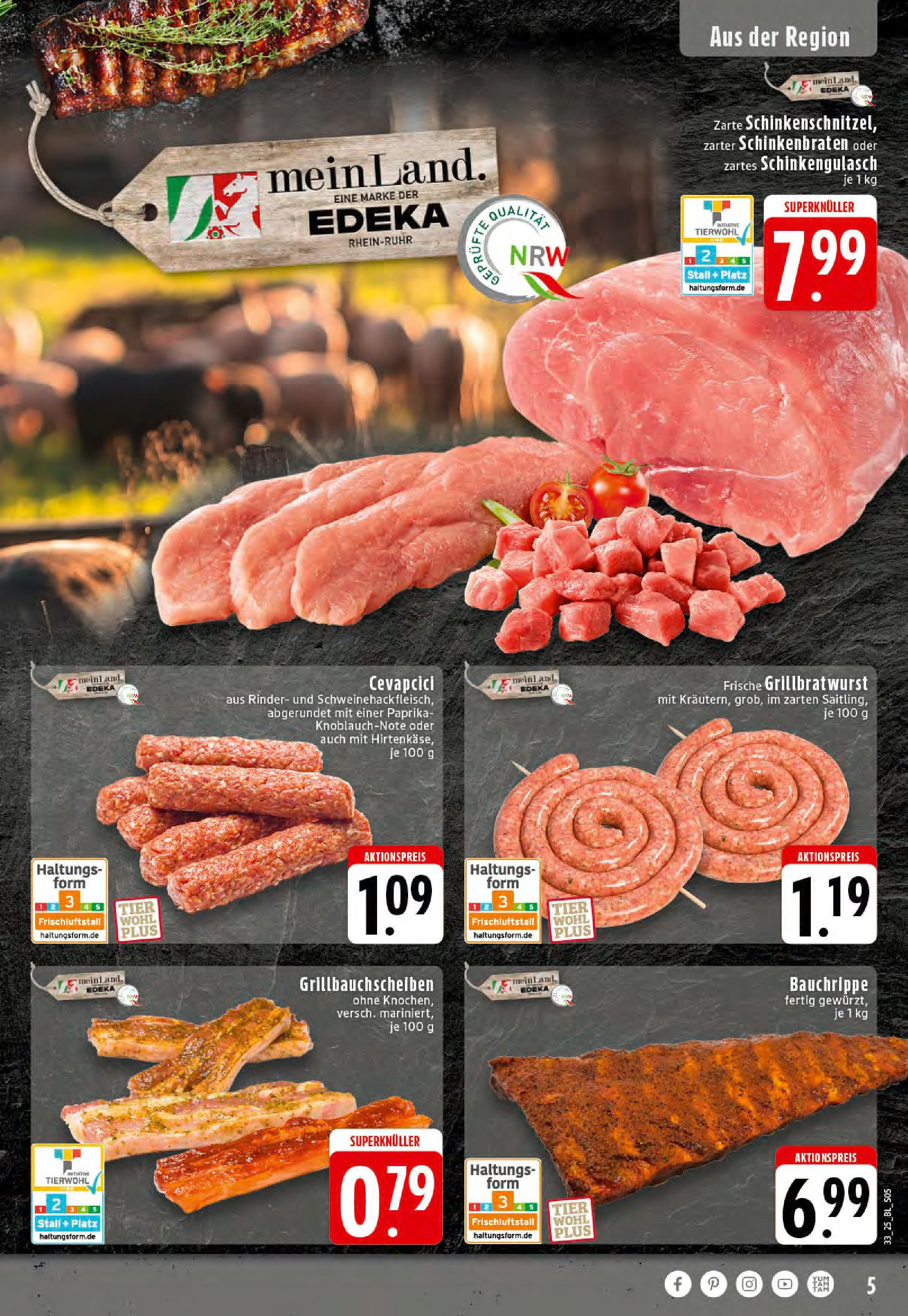 Edeka prospekt Mettingen	 (ab 11.08.2025) » Angebote Online | Seite: 5 | Produkte: Cevapcici, Paprika