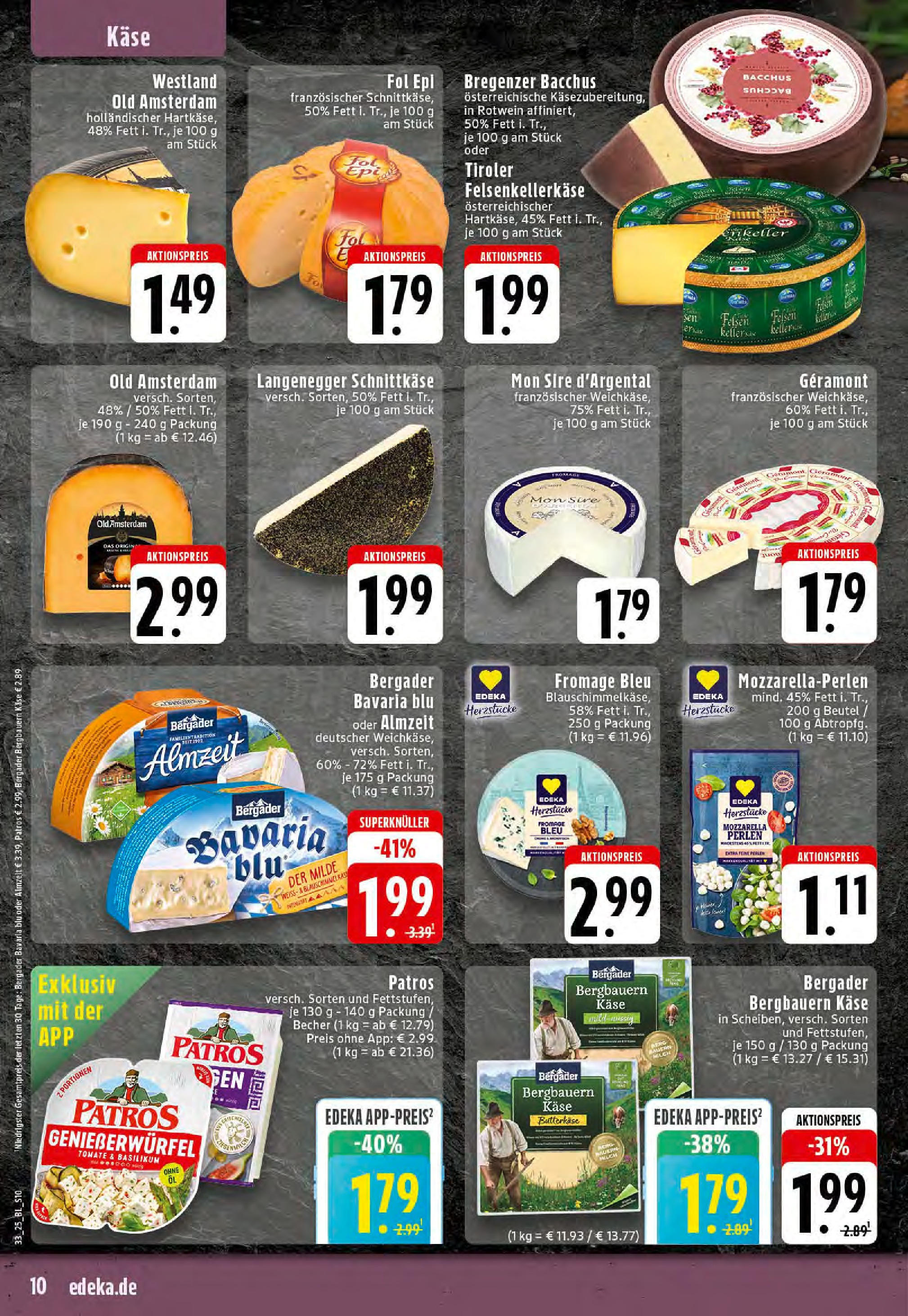 Edeka prospekt Mettingen	 (ab 11.08.2025) » Angebote Online | Seite: 10 | Produkte: Geramont, Milch, Käse, Mozzarella