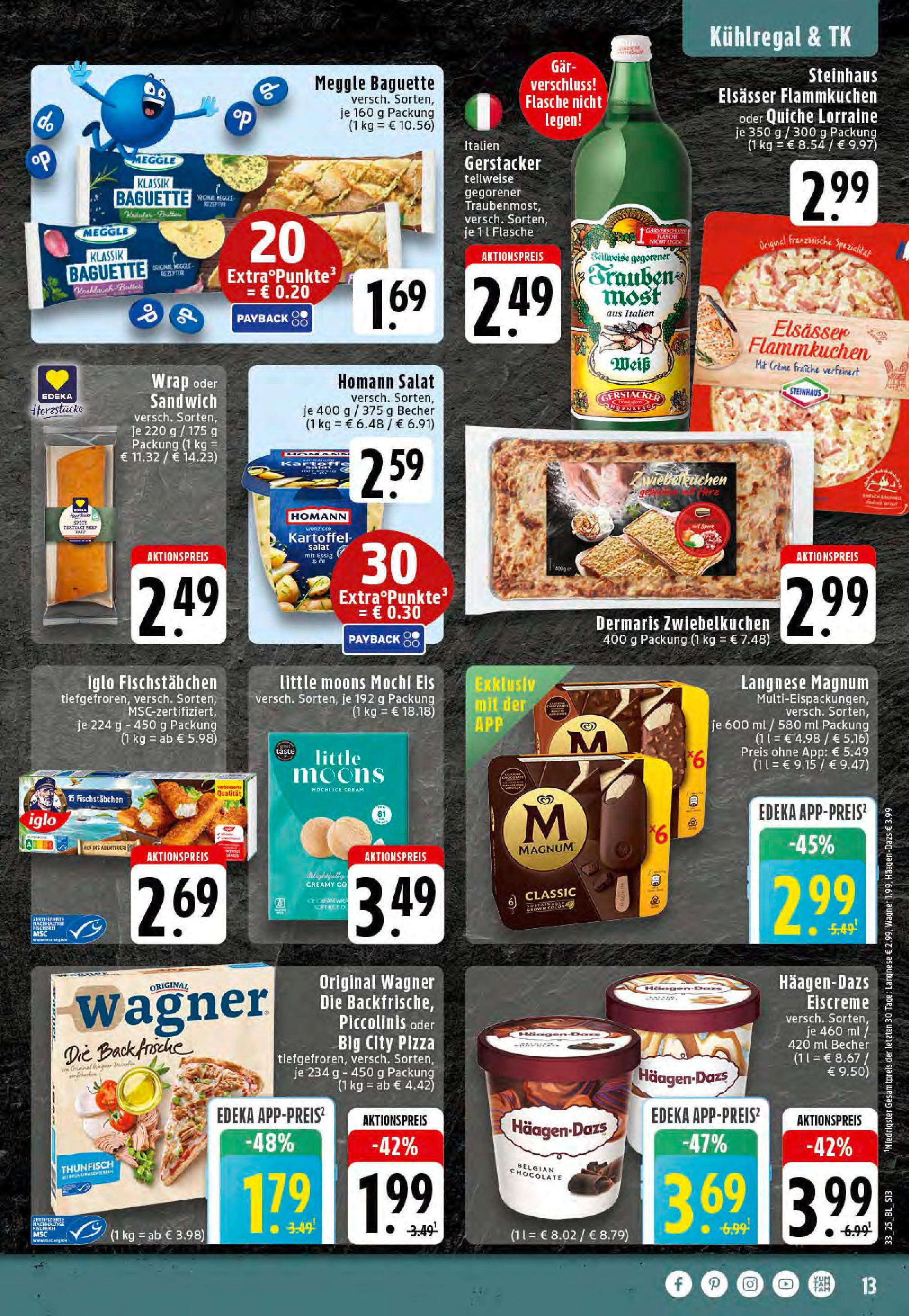 Edeka prospekt Mettingen	 (ab 11.08.2025) » Angebote Online | Seite: 13 | Produkte: Eiscreme, Piccolinis, Pizza, Eis