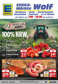 Edeka prospekt Recke	 gültig ab dem 11.08.2025
