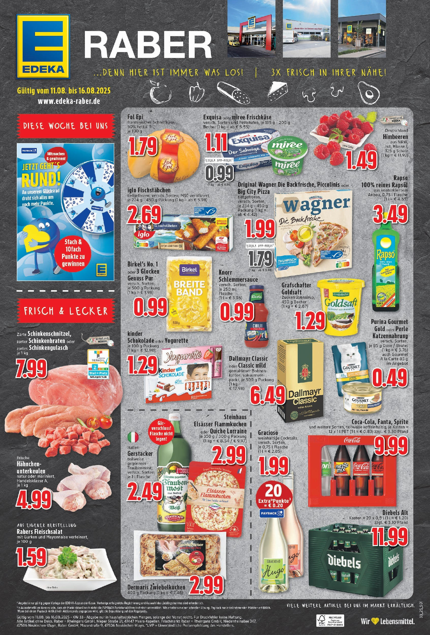 Edeka prospekt Neukirchen-Vluyn	 (ab 11.08.2025) » Angebote Online | Seite: 1 | Produkte: Hahnchen, Sprite, Yogurette, Mayonnaise