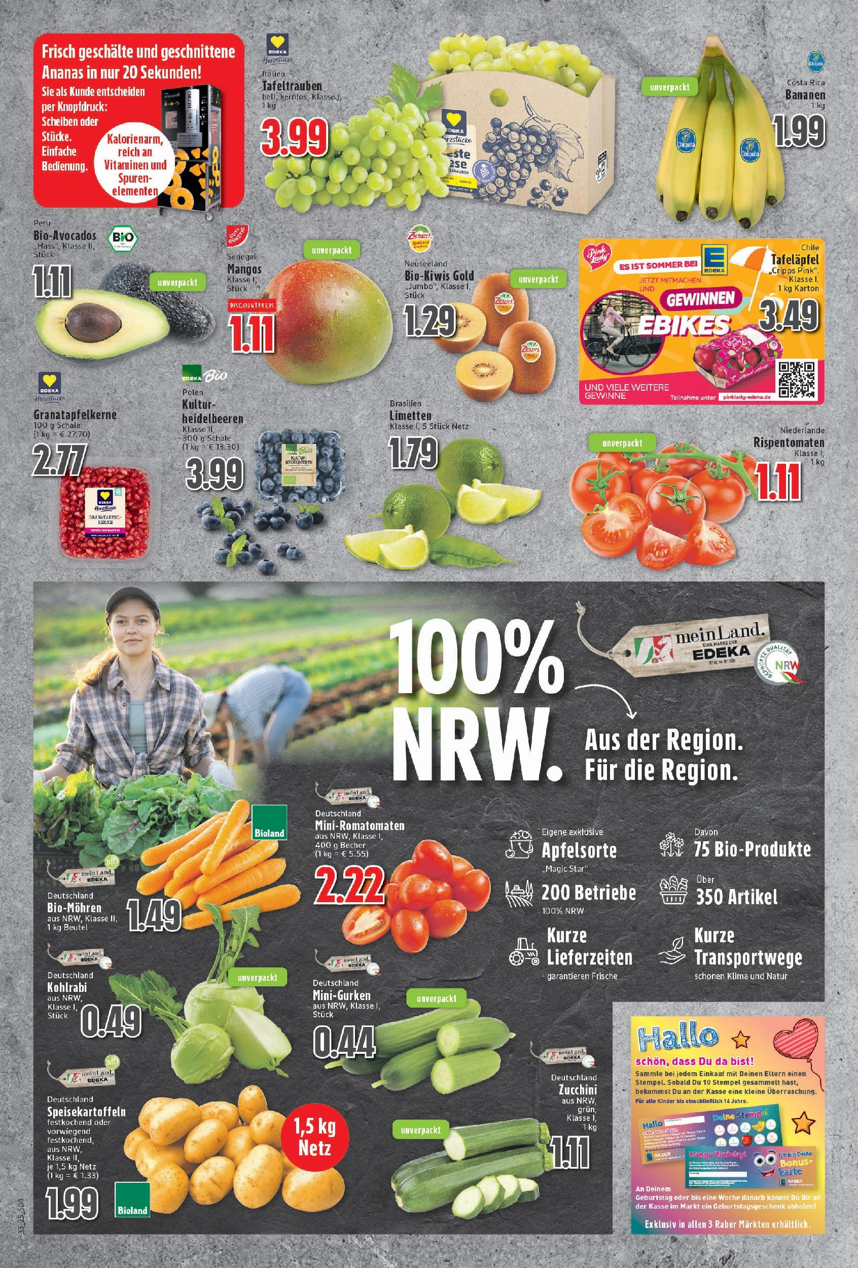 Edeka prospekt Neukirchen-Vluyn	 (ab 11.08.2025) » Angebote Online | Seite: 4 | Produkte: Limetten, Heidelbeeren, Zucchini, Kiwi