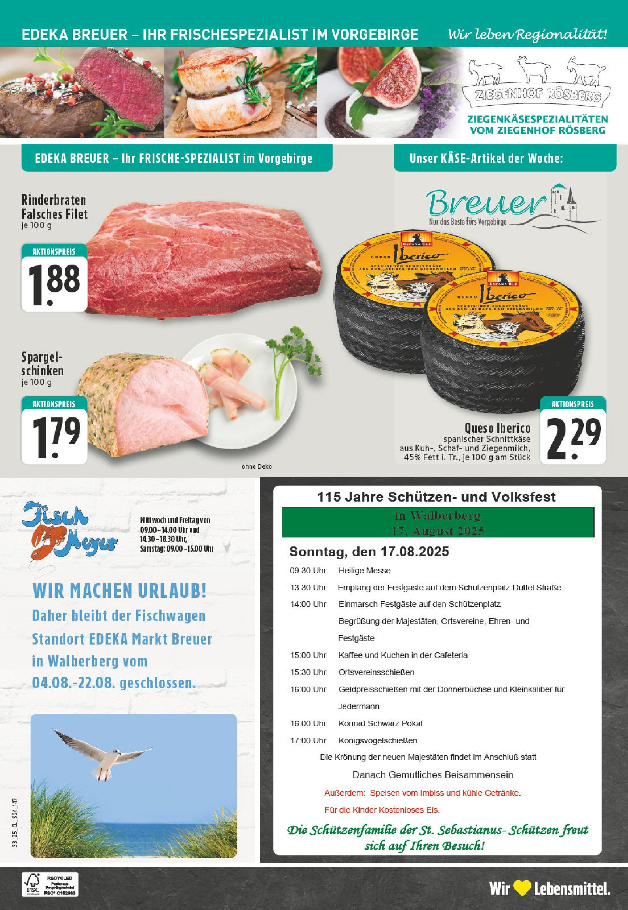 Edeka prospekt Bornheim-Walberberg	 (ab 11.08.2025) » Angebote Online | Seite: 24 | Produkte: Kaffee, Spargel, Schinken, Uhr