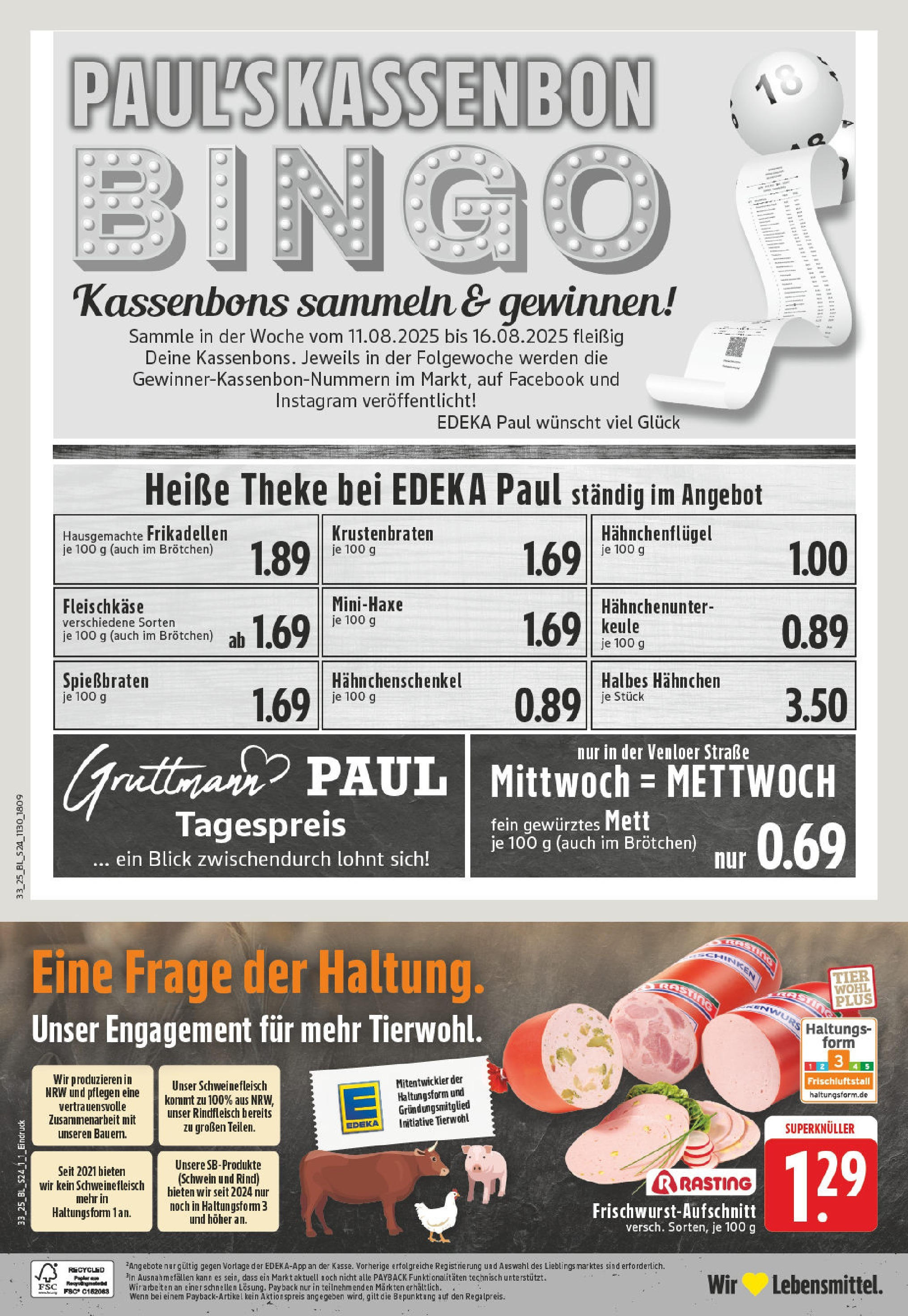 Edeka prospekt Neuss	 (ab 11.08.2025) » Angebote Online | Seite: 24 | Produkte: Hahnchenschenkel, Theke, Krustenbraten, Rindfleisch