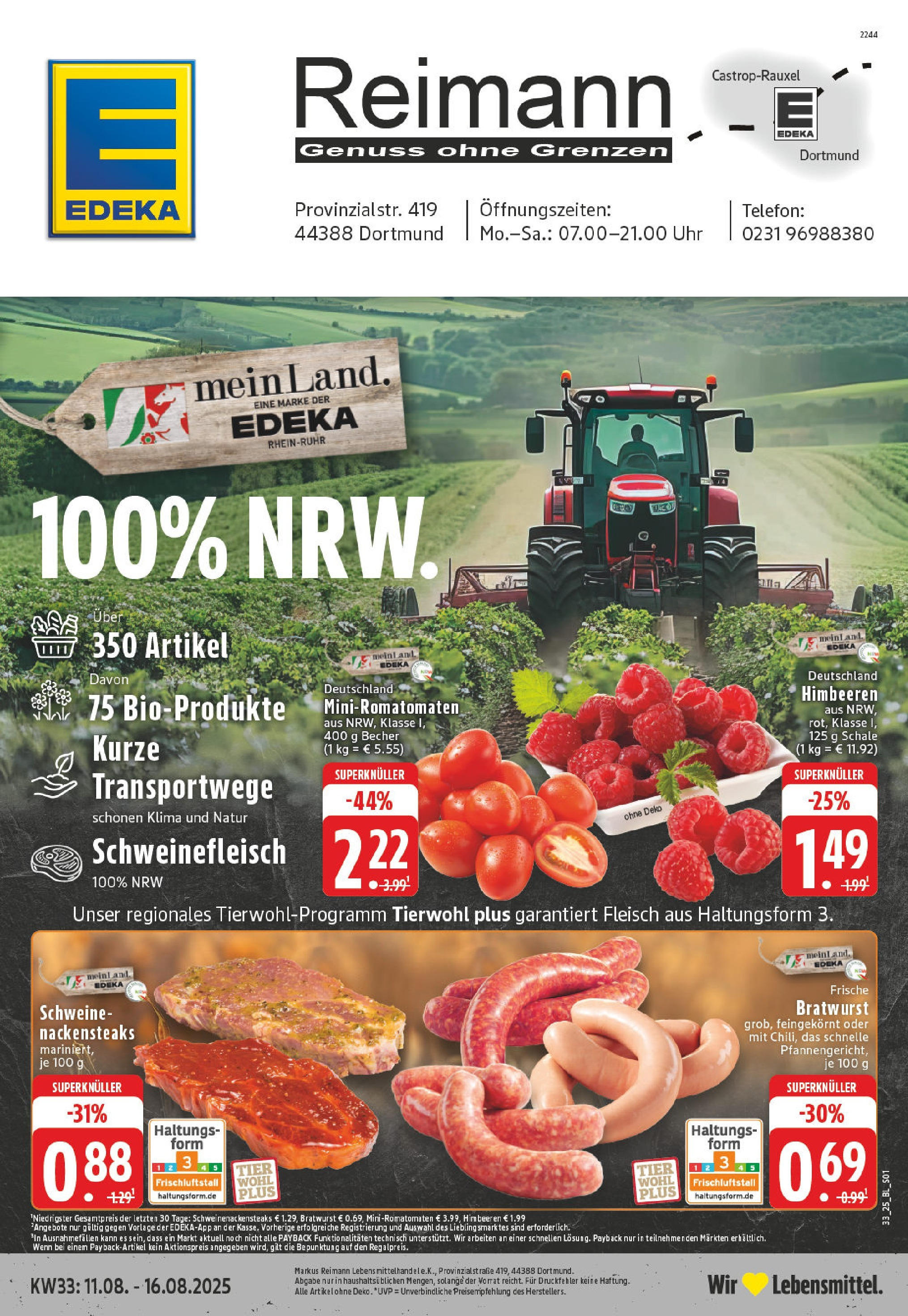 EDEKA Prospekt ab 11.08.2025 - Prospekt Dortmund Online