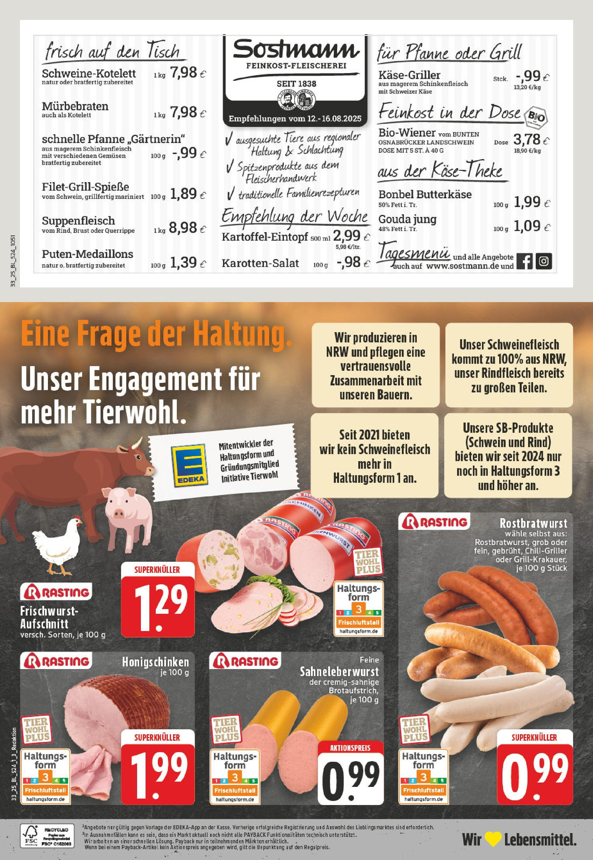 Edeka prospekt Lienen	 (ab 11.08.2025) » Angebote Online | Seite: 24 | Produkte: Grill, Käse, Tisch, Schweinefleisch