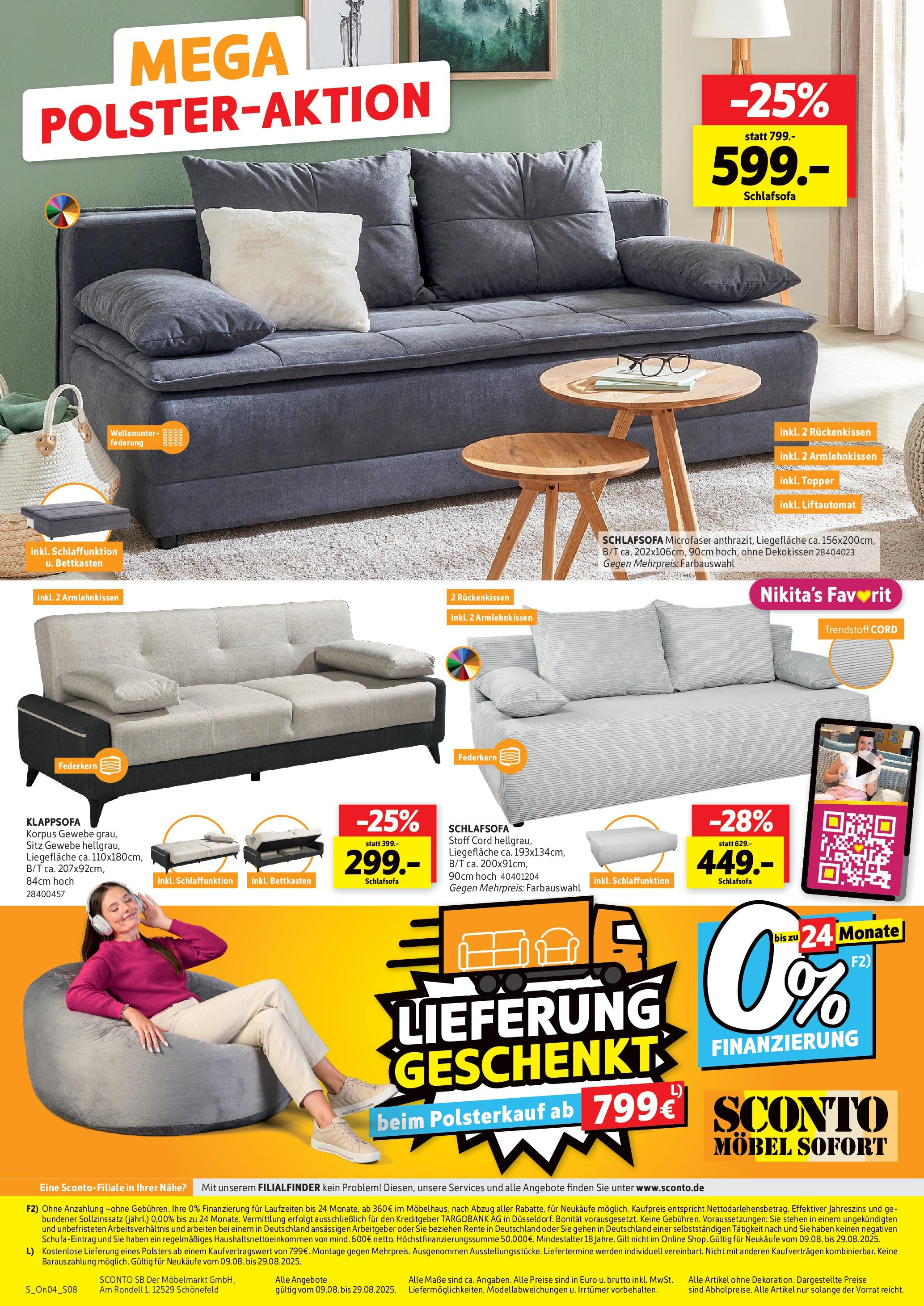 Sconto Prospekt Schön wohnen für dein budget Berlin (ab 09.08.2025) zum Blättern | Seite: 8 | Produkte: Schlafsofa, Klappsofa, Topper Sconto Prospekt Schön wohnen für dein budget Berlin (ab 09.08.2025) zum Blättern | Seite: 8 | Produkte: Schlafsofa, Klappsofa, Topper