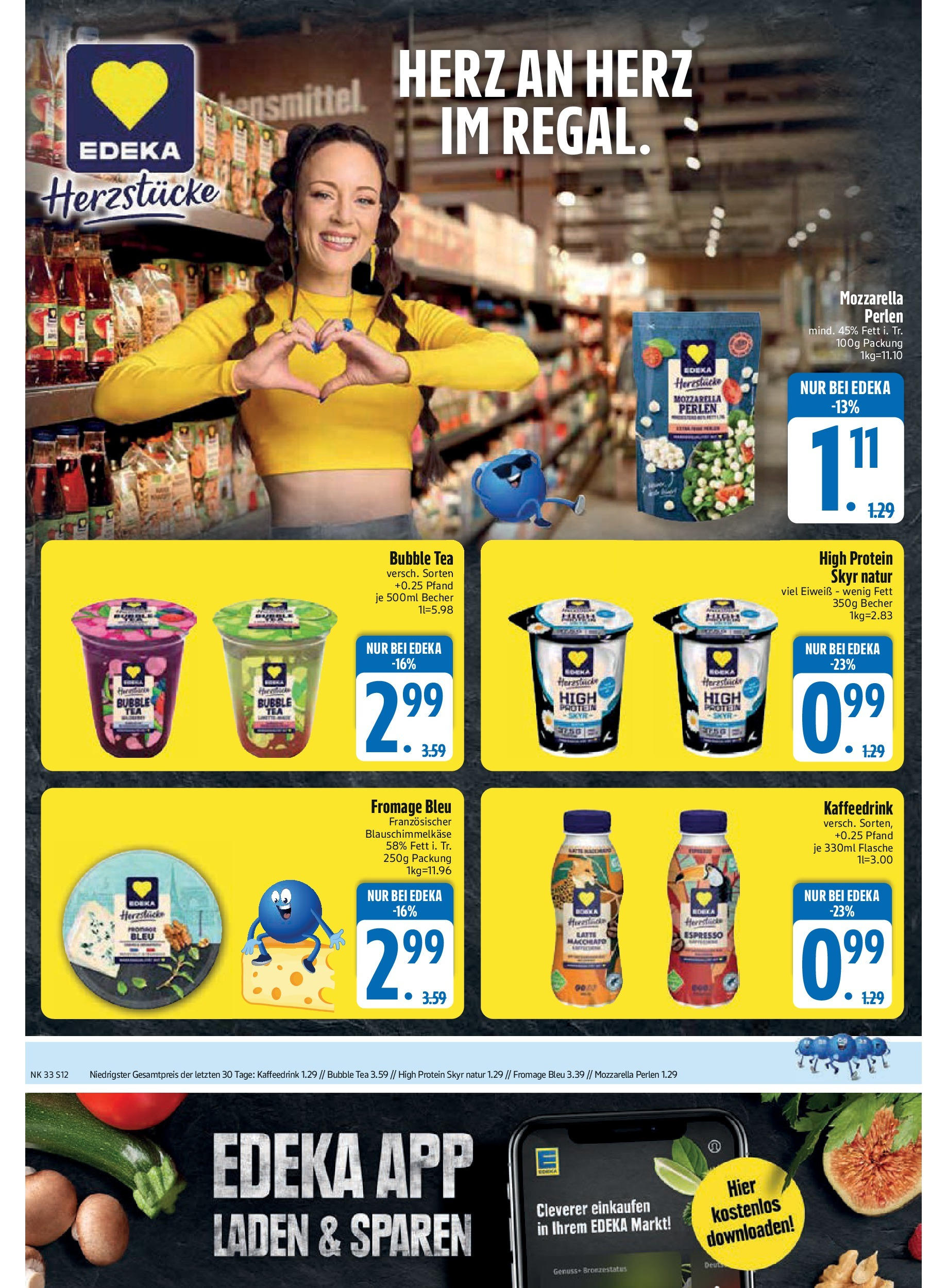 Edeka prospekt Neusäß-Steppach (ab 11.08.2025) » Angebote Online | Seite: 12 | Produkte: Mozzarella, Skyr Edeka prospekt Neusäß-Steppach (ab 11.08.2025) » Angebote Online | Seite: 12 | Produkte: Mozzarella, Skyr