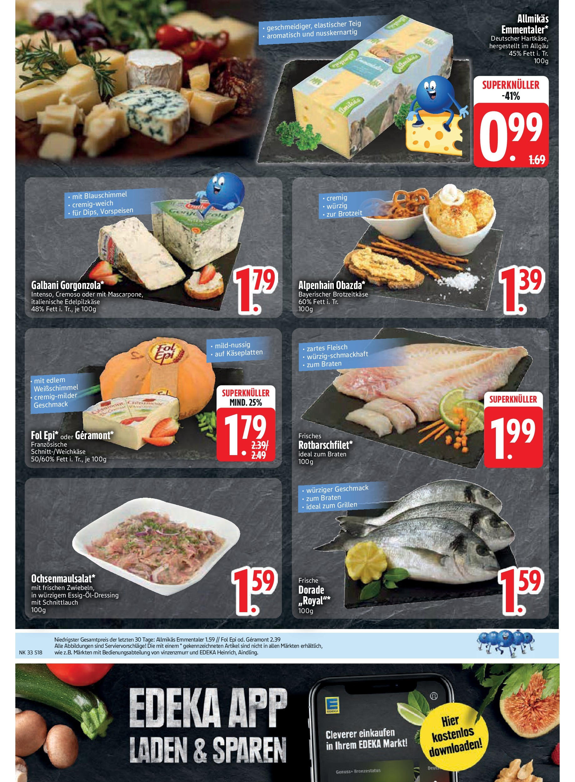 Edeka prospekt Neusäß-Steppach (ab 11.08.2025) » Angebote Online | Seite: 18 | Produkte: Dorade, Geramont, Fleisch Edeka prospekt Neusäß-Steppach (ab 11.08.2025) » Angebote Online | Seite: 18 | Produkte: Dorade, Geramont, Fleisch