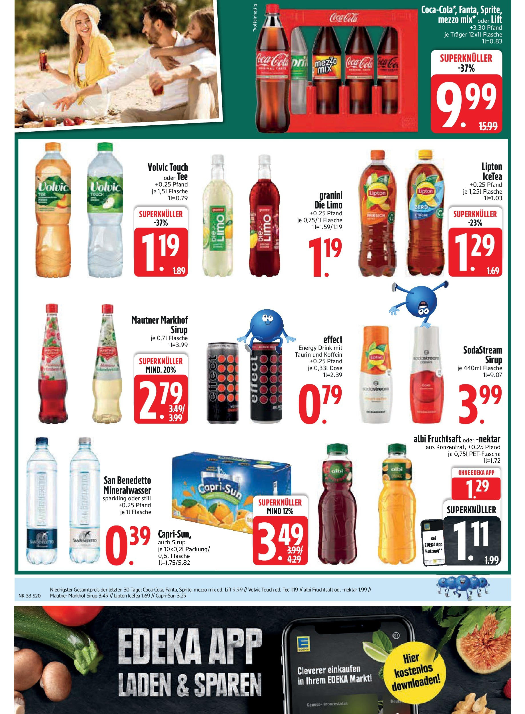 Edeka prospekt Neusäß-Steppach (ab 11.08.2025) » Angebote Online | Seite: 20 | Produkte: Mezzo mix, Capri sun, Cola, Mineralwasser Edeka prospekt Neusäß-Steppach (ab 11.08.2025) » Angebote Online | Seite: 20 | Produkte: Mezzo mix, Capri sun, Cola, Mineralwasser
