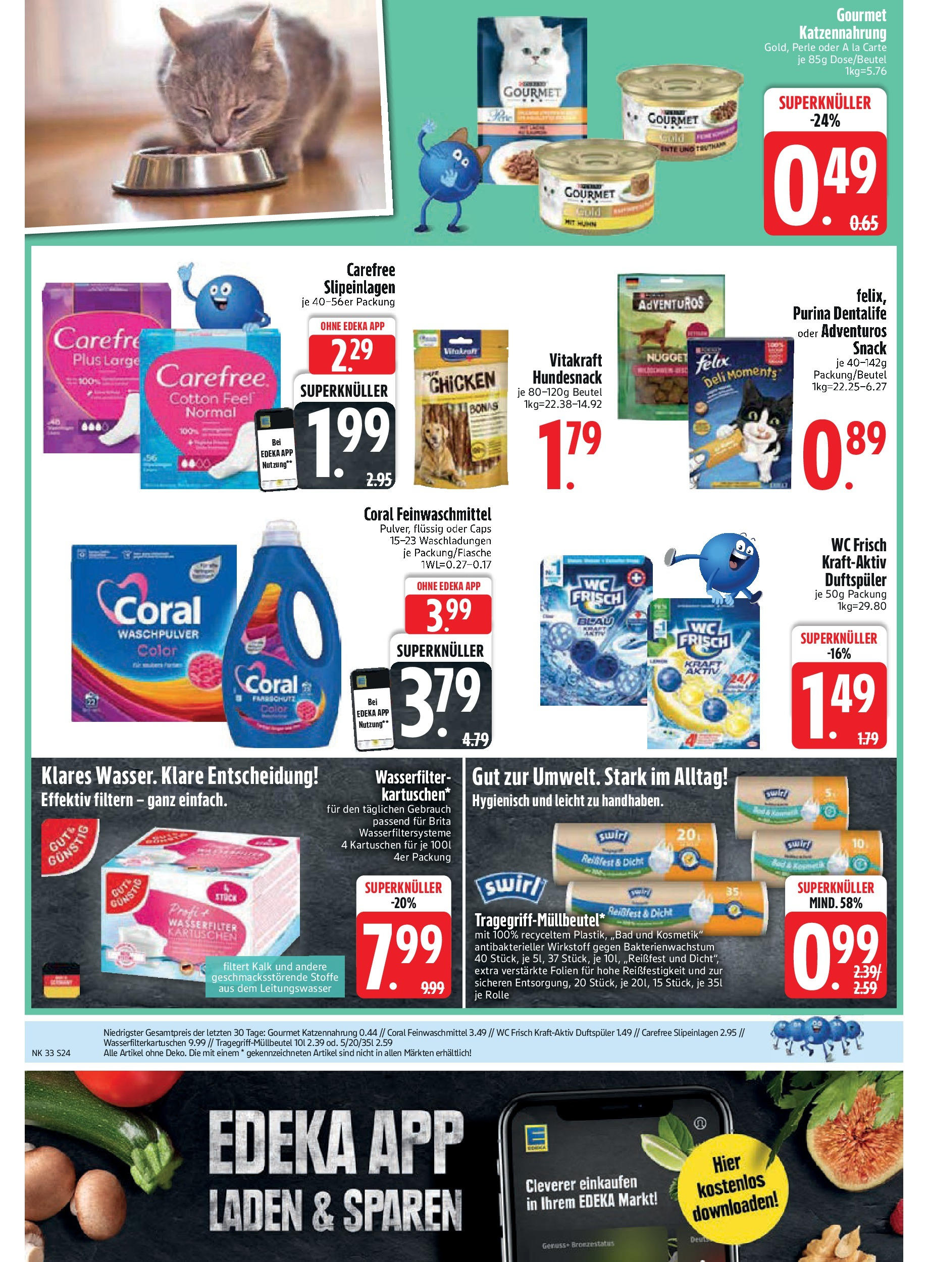 Edeka prospekt Neusäß-Steppach (ab 11.08.2025) » Angebote Online | Seite: 24 | Produkte: Coral, Waschpulver, Wc frisch, Ente Edeka prospekt Neusäß-Steppach (ab 11.08.2025) » Angebote Online | Seite: 24 | Produkte: Coral, Waschpulver, Wc frisch, Ente