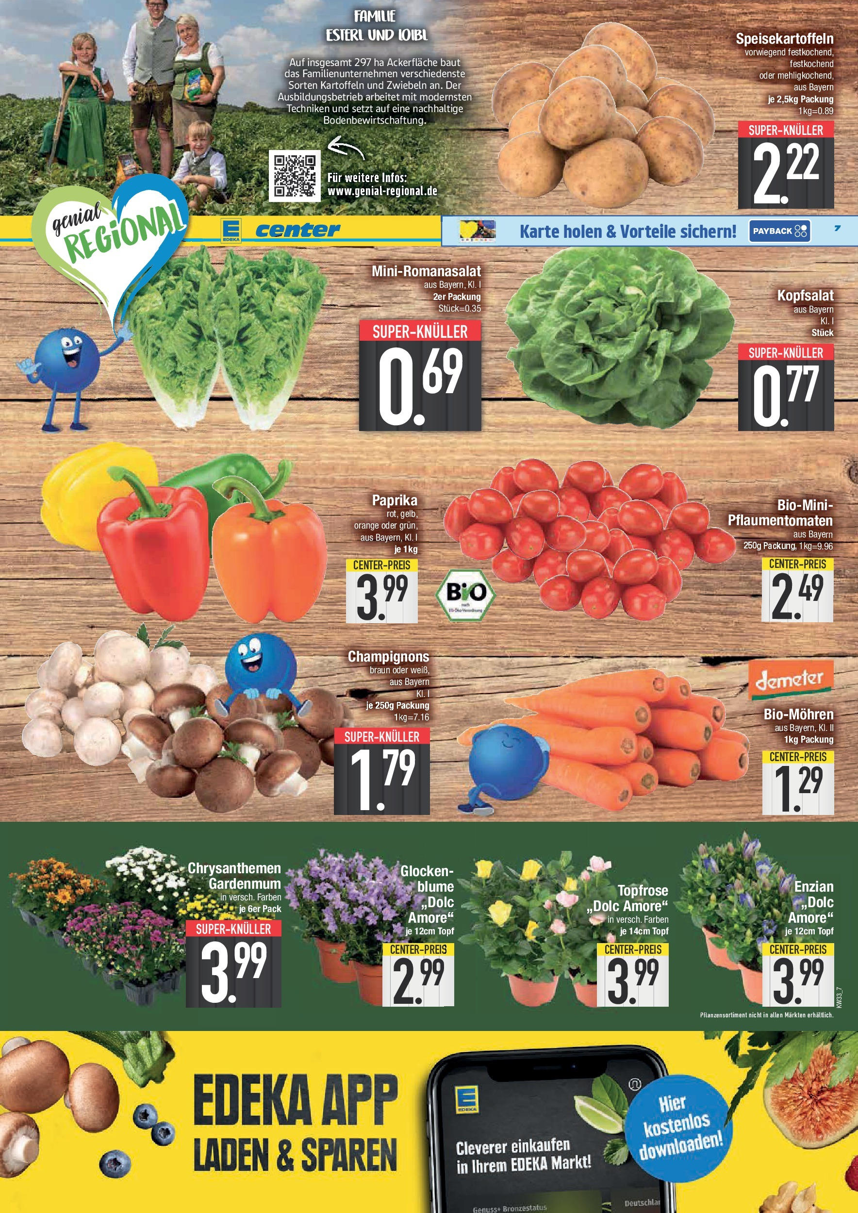 Edeka prospekt Bad Reichenhall	 (ab 11.08.2025) » Angebote Online | Seite: 7 | Produkte: Champignons, Kartoffeln, Zwiebeln, Paprika