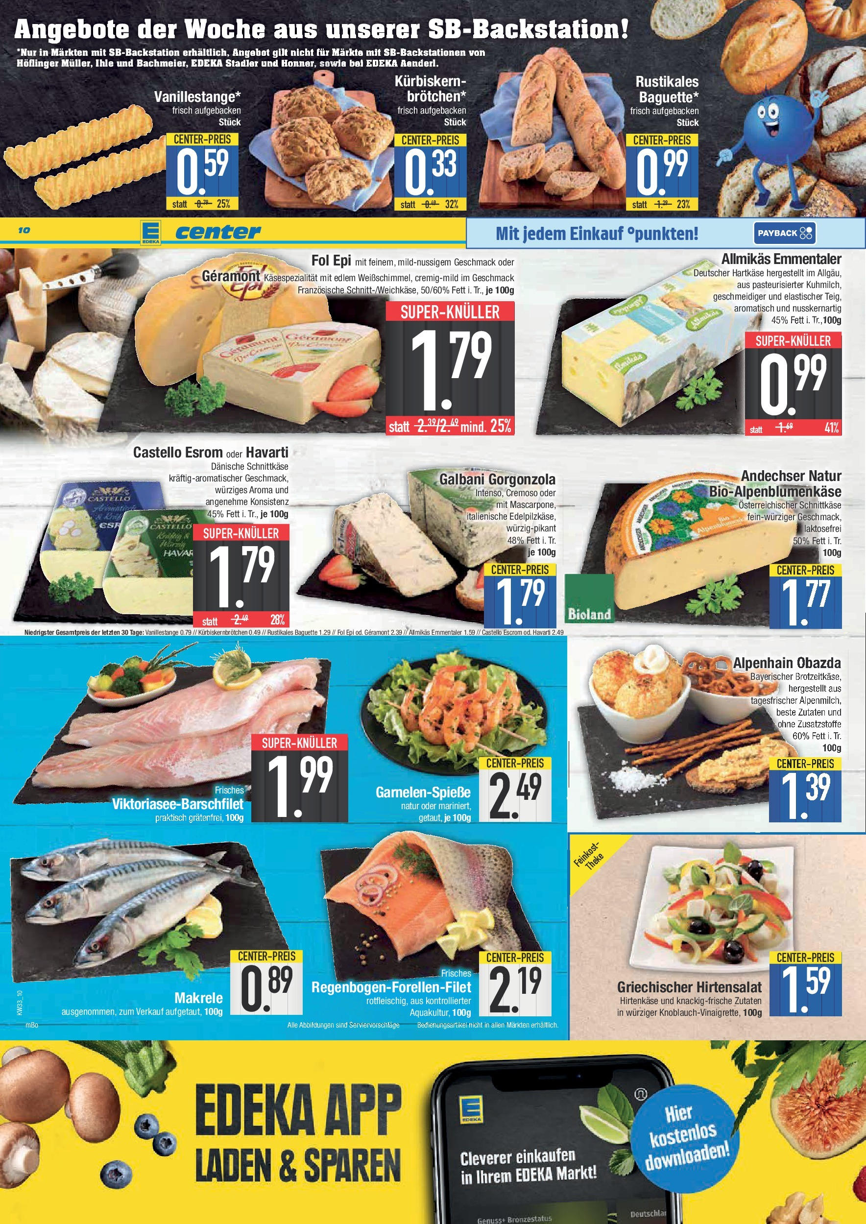 Edeka prospekt Bad Reichenhall	 (ab 11.08.2025) » Angebote Online | Seite: 10 | Produkte: Geramont, Theke, Baguette