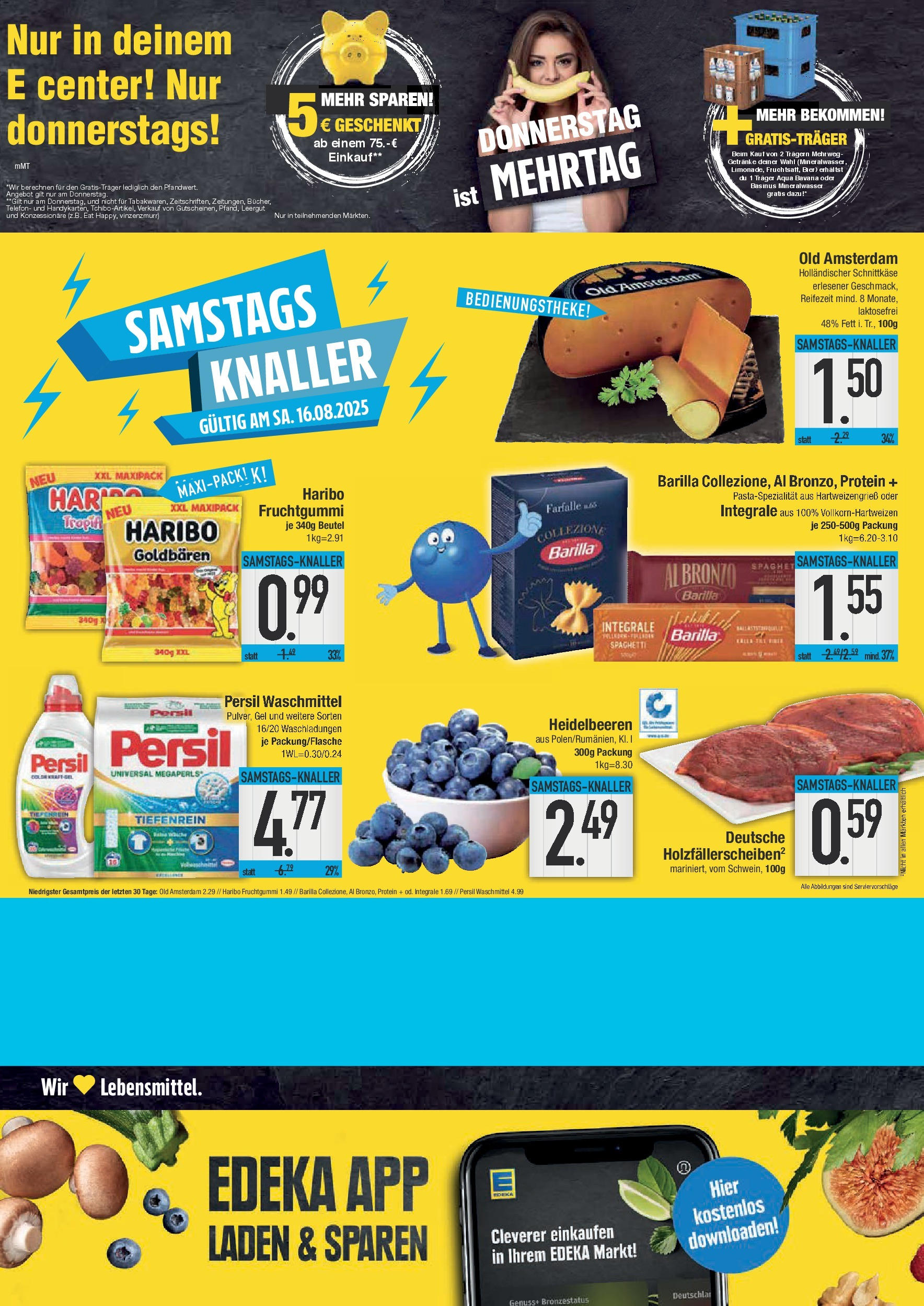 Edeka prospekt Bad Reichenhall	 (ab 11.08.2025) » Angebote Online | Seite: 20 | Produkte: Barilla, Mineralwasser, Heidelbeeren, Waschmittel