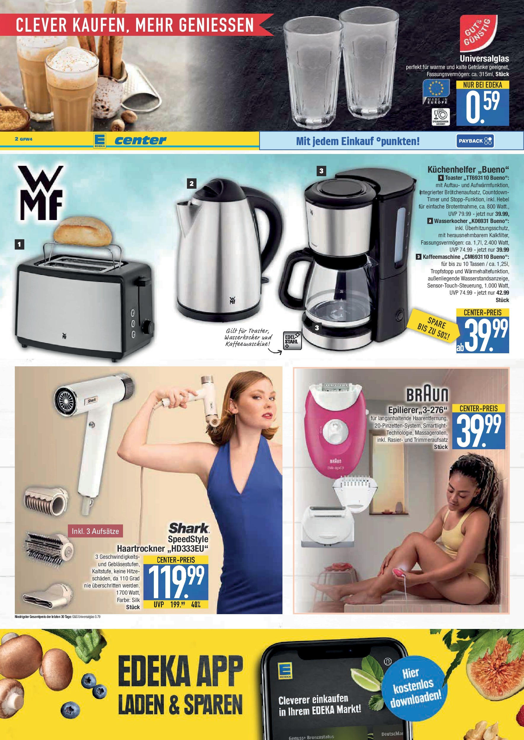 Edeka prospekt Krumbach	 (ab 11.08.2025) » Angebote Online | Seite: 18 | Produkte: Kaffeemaschine, Wasserkocher, Haartrockner, Toaster