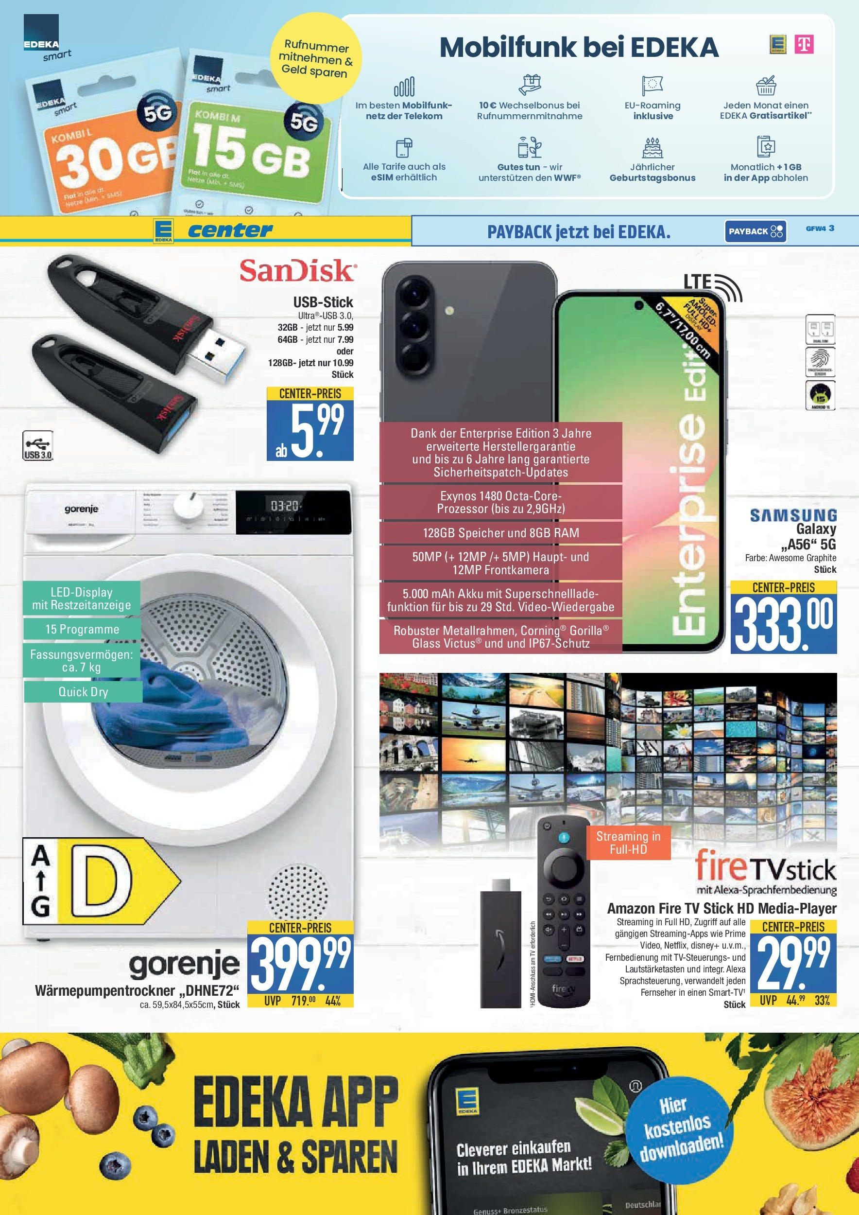 Edeka prospekt Krumbach	 (ab 11.08.2025) » Angebote Online | Seite: 19 | Produkte: USB, Gorenje, Samsung, TV