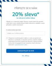 20% sleva na váš první online nákup