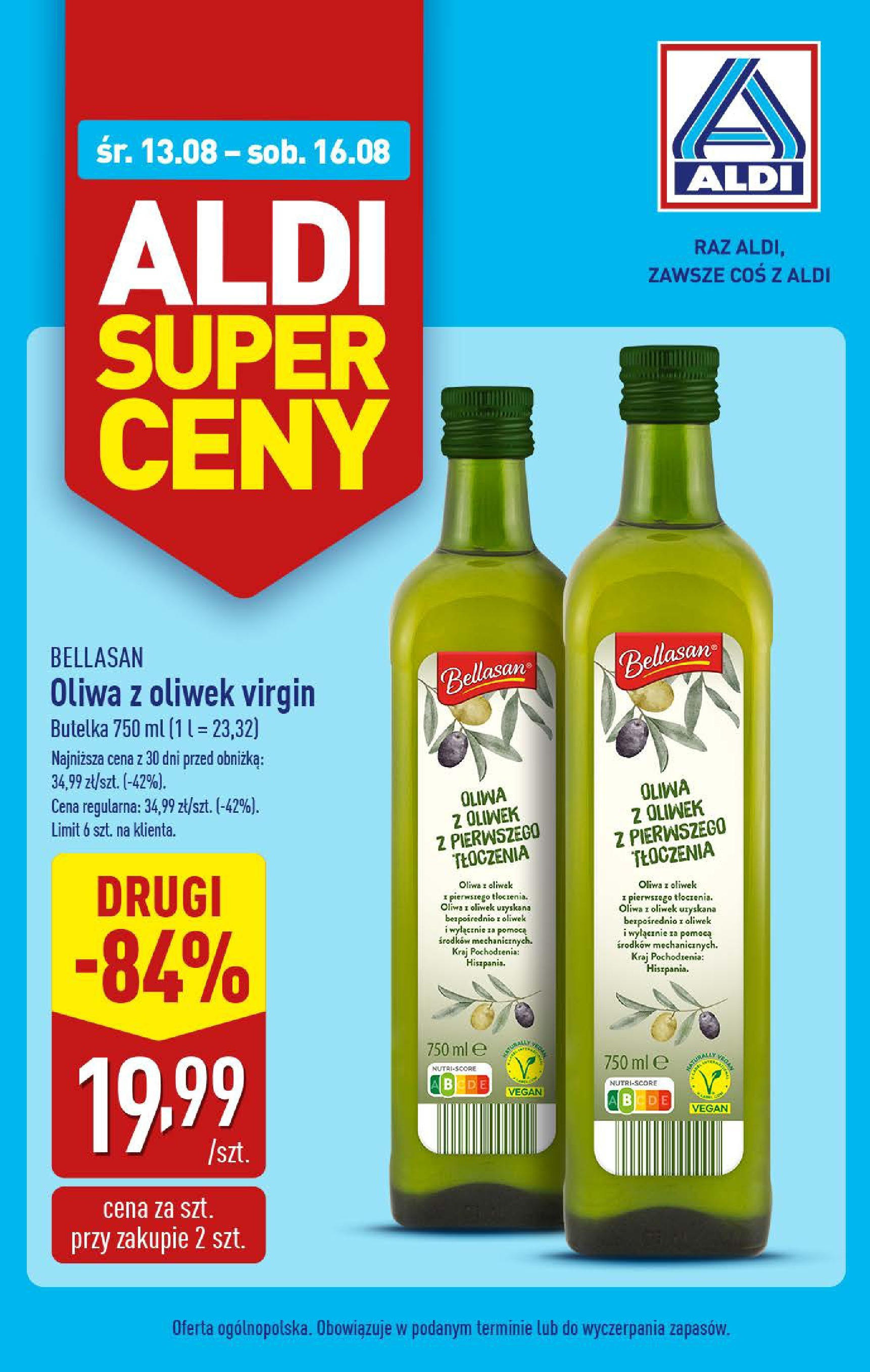 Aldi Od środy od 13.08.2025 - Nowa Gazetka - Numer strony 1