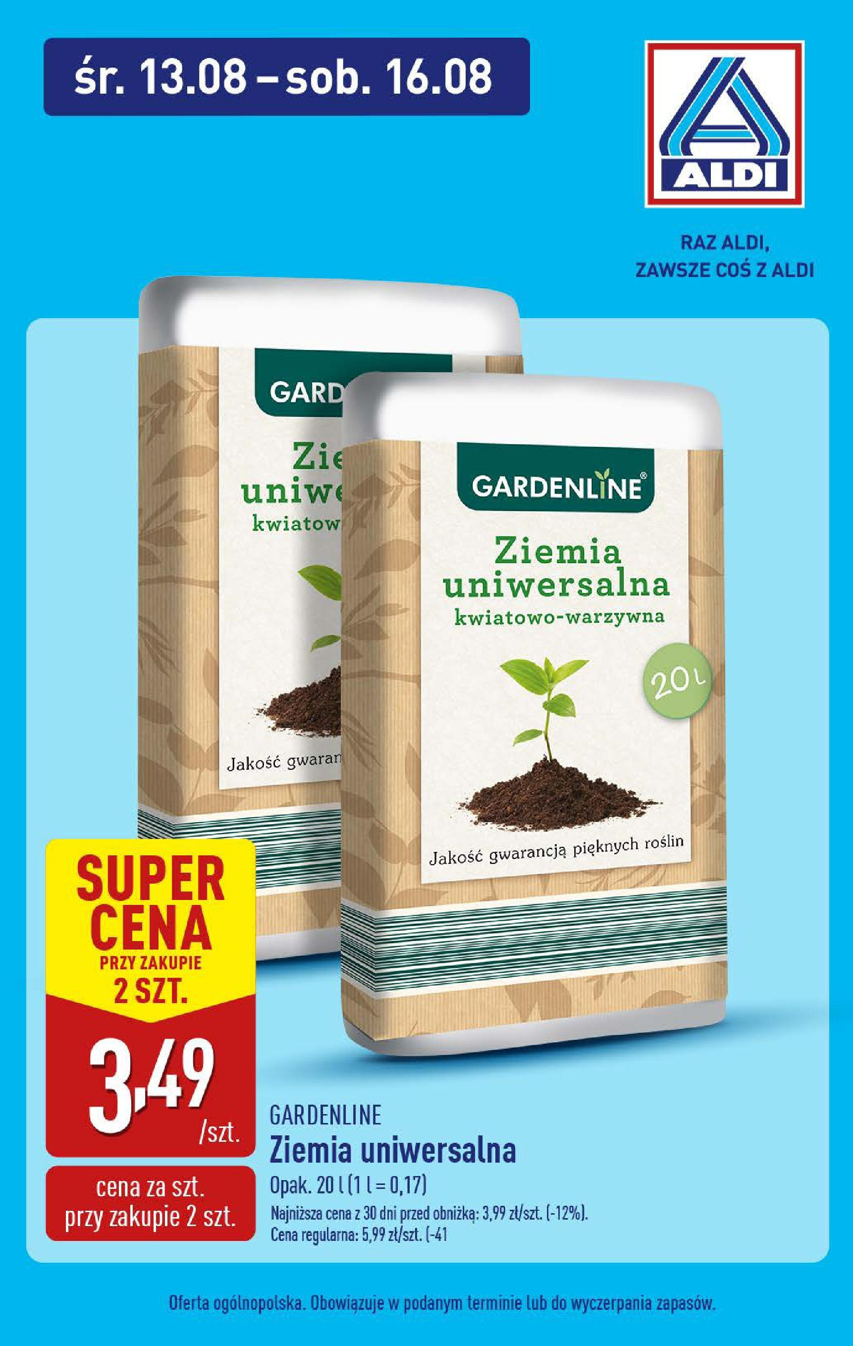 Aldi Gazetka - Od środy od 13.08.2025 - Ulotka PDF, promocje | Strona: 6 | Produkty: Ziemia uniwersalna, Ziemia