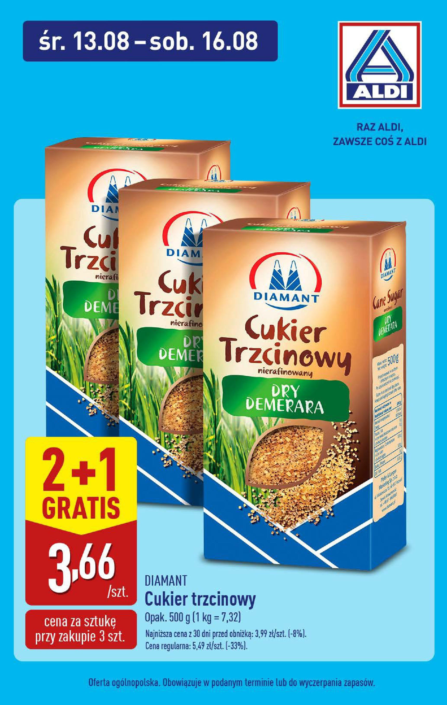 Aldi Gazetka - Od środy od 13.08.2025 - Ulotka PDF, promocje | Strona: 8 | Produkty: Cukier trzcinowy, Cukier
