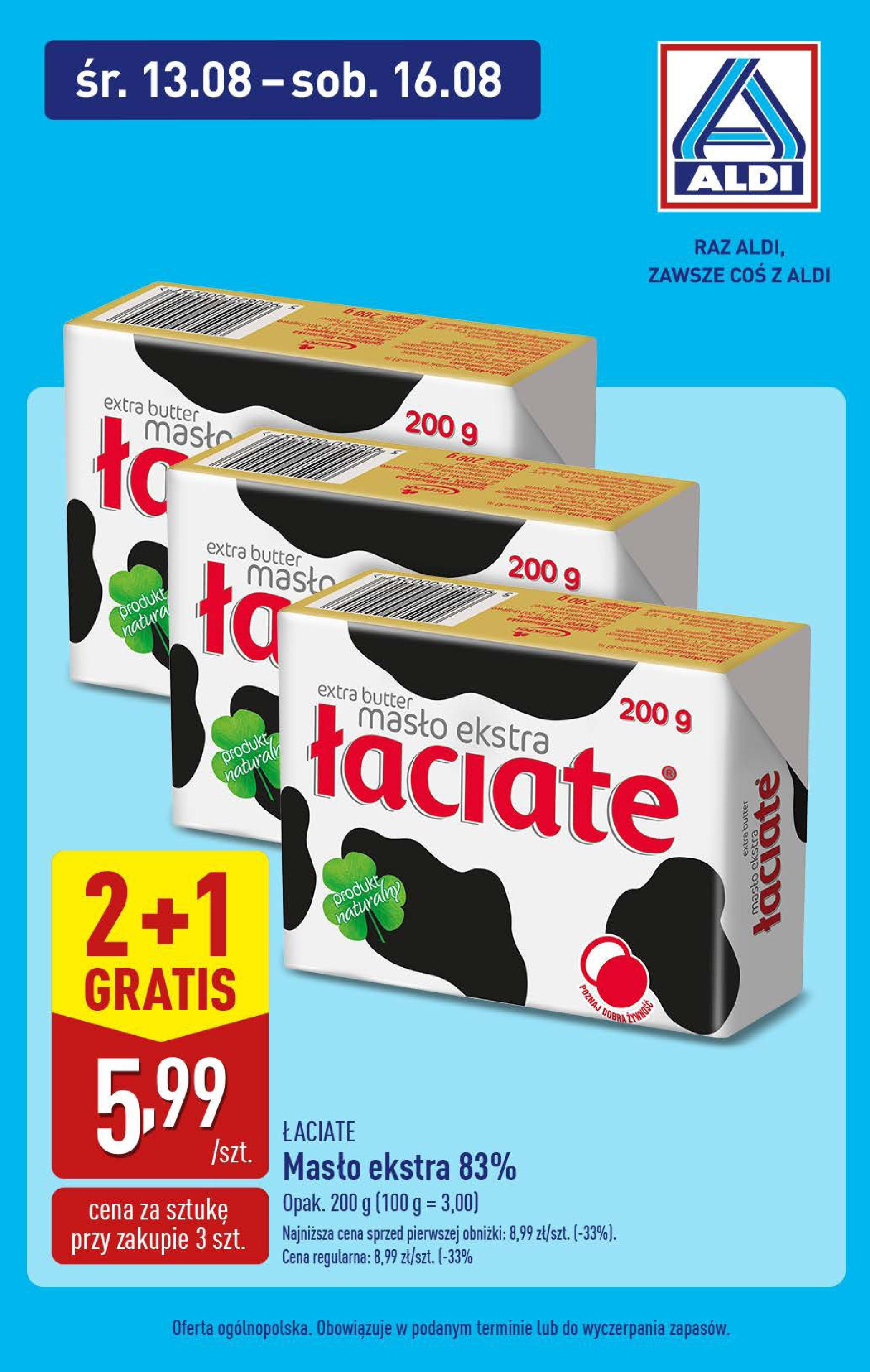 Aldi Gazetka - Od środy od 13.08.2025 - Ulotka PDF, promocje | Strona: 9 | Produkty: Masło