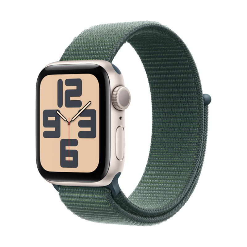 Смарт часовник APPLE WATCH SE2 V3 STARLIGHT ALUMIN CASE LAKE GREEN SPORT LOOP MXEH3 40 MM, GPS, WLAN, ПУЛСОМЕР