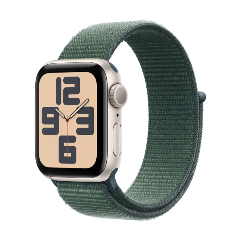 Смарт часовник APPLE WATCH SE2 V3 STARLIGHT ALUMIN CASE LAKE GREEN SPORT LOOP MXEH3 40 MM, GPS, WLAN, ПУЛСОМЕР