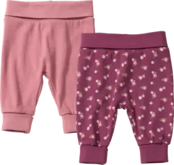 ALANA Hosen mit Mitwachsfunktion, Blüten-Muster & Ripp-Struktur, beere, Gr. 56
