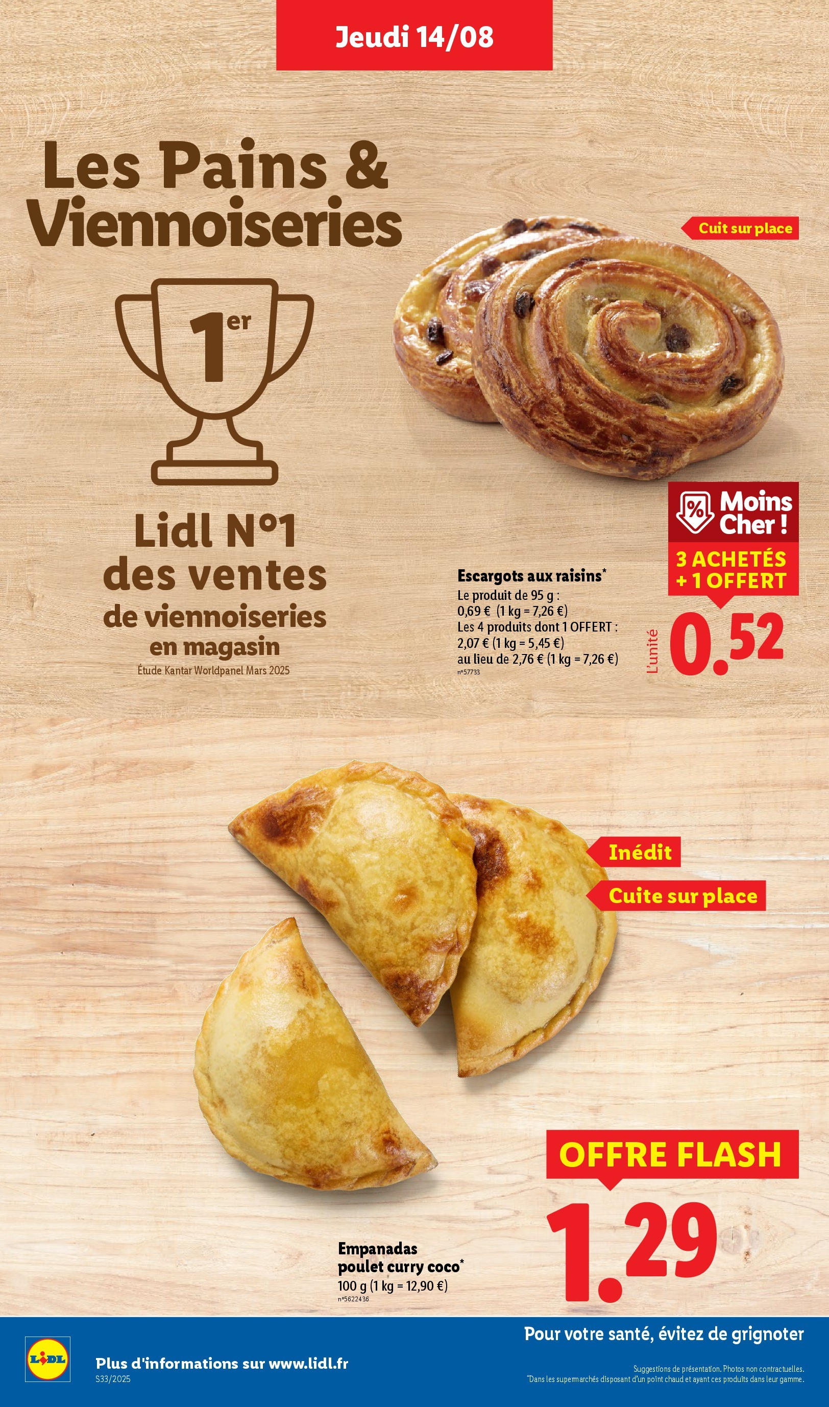 Catalogue LIDL du 13/08/2025 | Promo prospectus en ligne | Page: 8 | Produits: Escargots, Curry, Viennoiseries