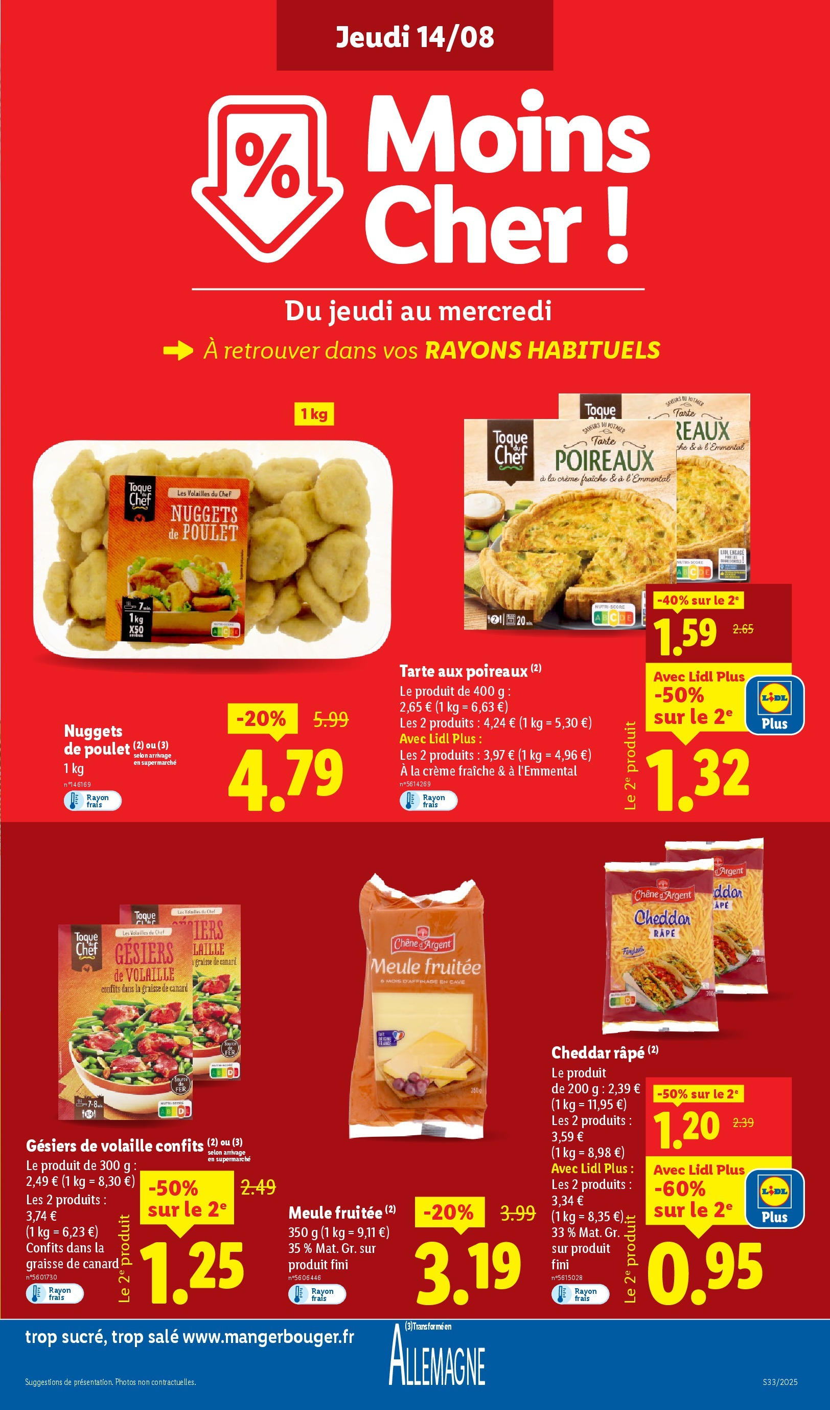 Catalogue LIDL du 13/08/2025 | Promo prospectus en ligne | Page: 11 | Produits: Graisse de canard, Volaille, Crème fraiche, Crème
