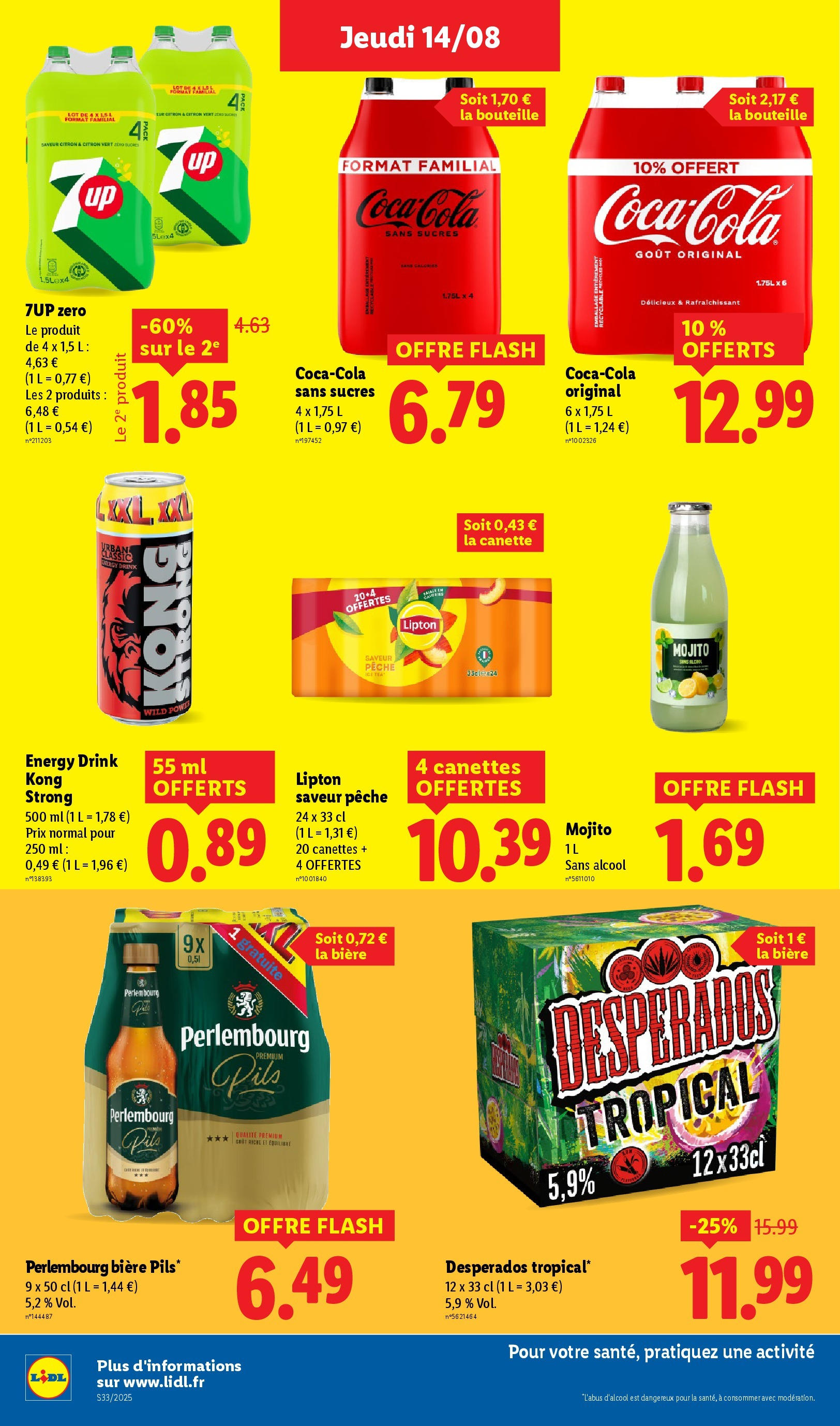 Catalogue LIDL du 13/08/2025 | Promo prospectus en ligne | Page: 24 | Produits: Desperados, Alcool, Citron, Kong strong