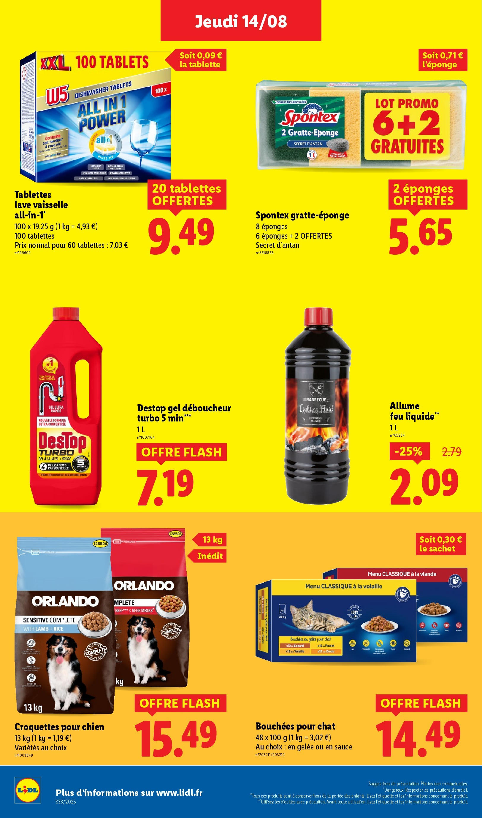 Catalogue LIDL du 13/08/2025 | Promo prospectus en ligne | Page: 26 | Produits: Tablette, Allume feu, Croquettes pour chien, Gelée