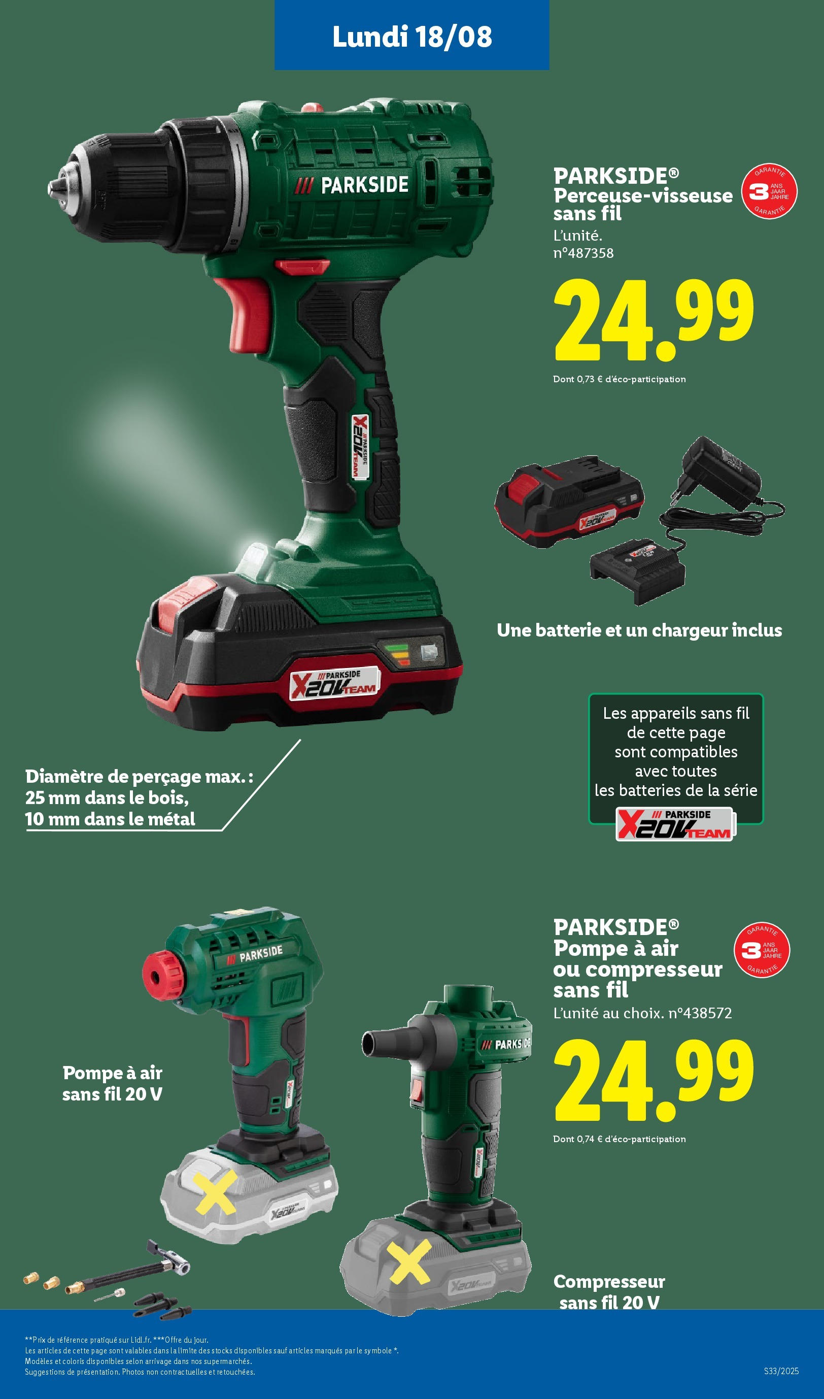 Catalogue LIDL du 13/08/2025 | Promo prospectus en ligne | Page: 55 | Produits: Compresseur, Batterie