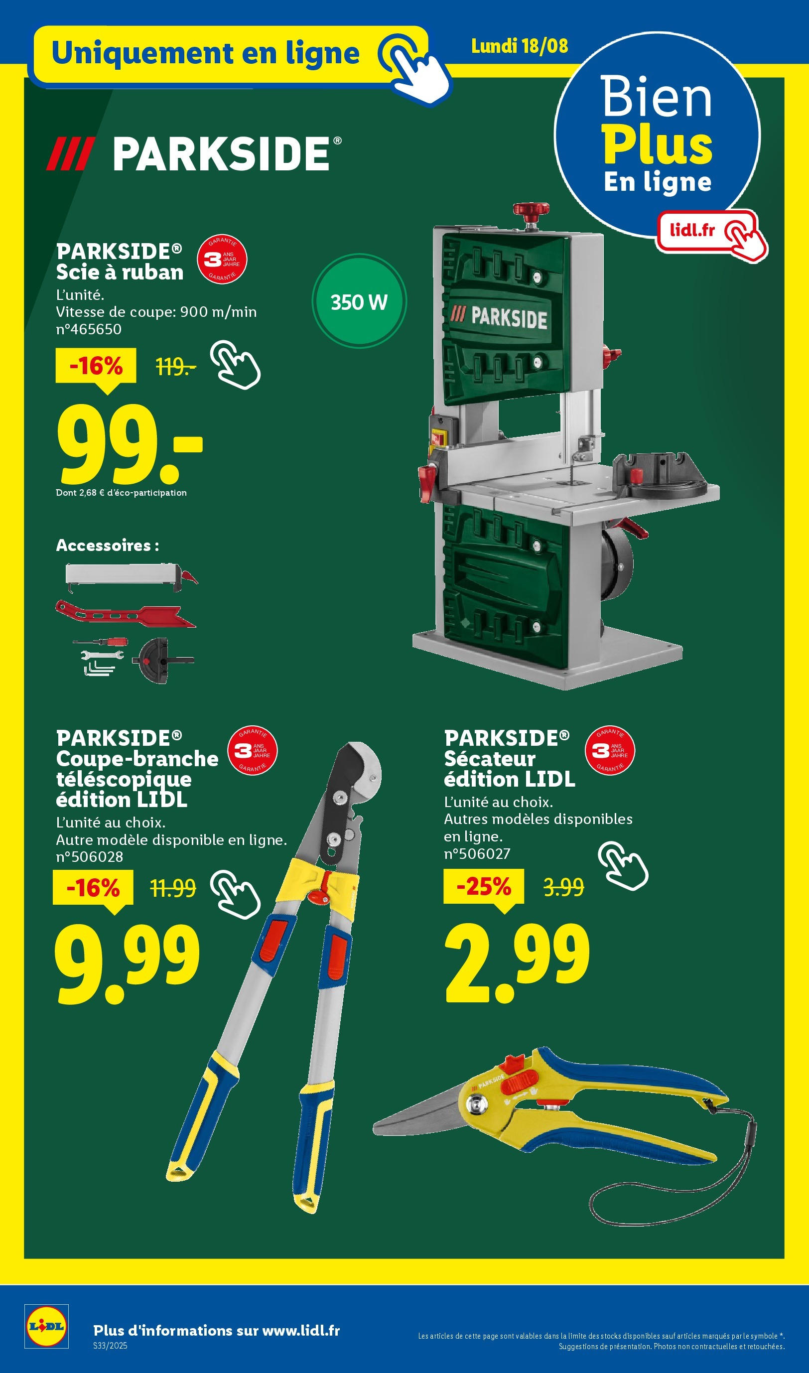 Catalogue LIDL du 13/08/2025 | Promo prospectus en ligne | Page: 56 | Produits: Coupe-branche télescopique, Sécateur
