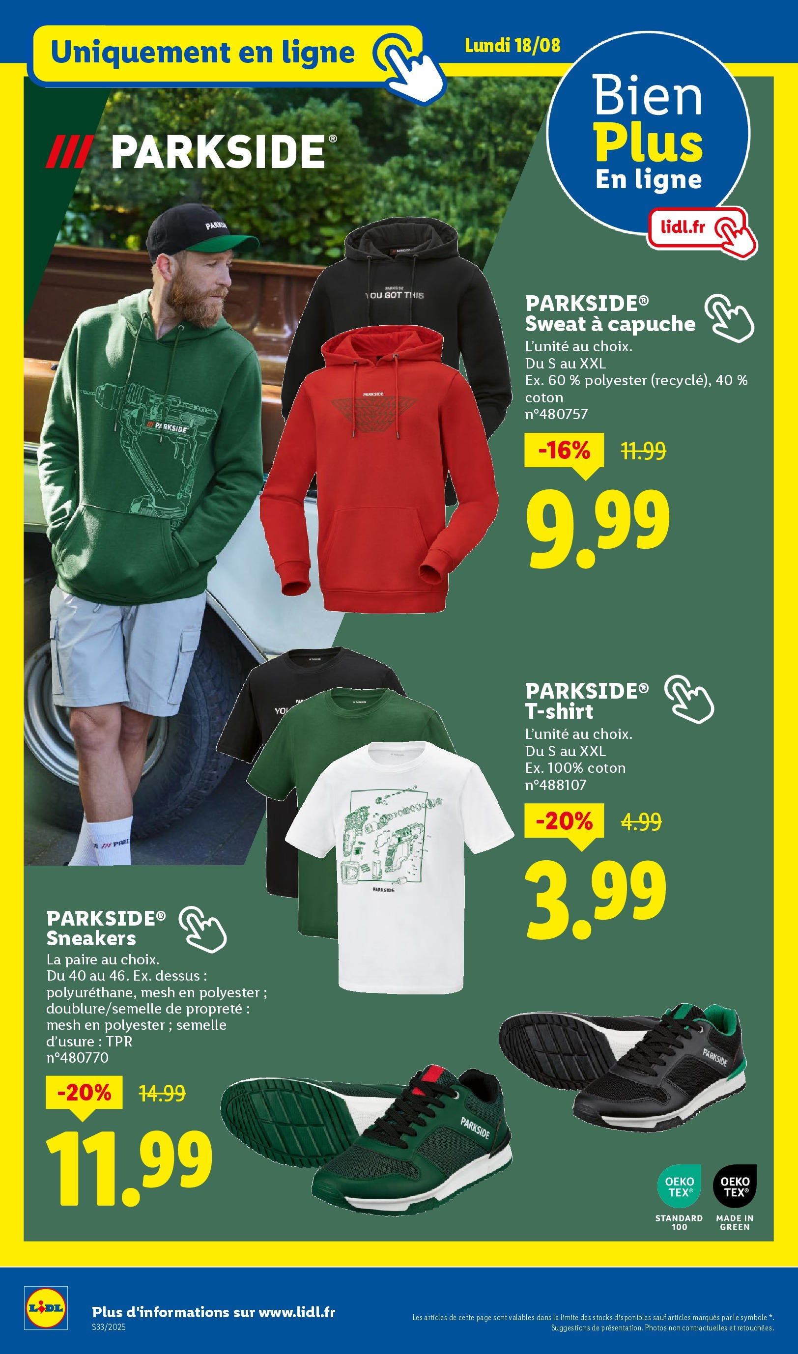 Catalogue LIDL du 13/08/2025 | Promo prospectus en ligne | Page: 58 | Produits: Coton, T-shirt, Sweat à capuche