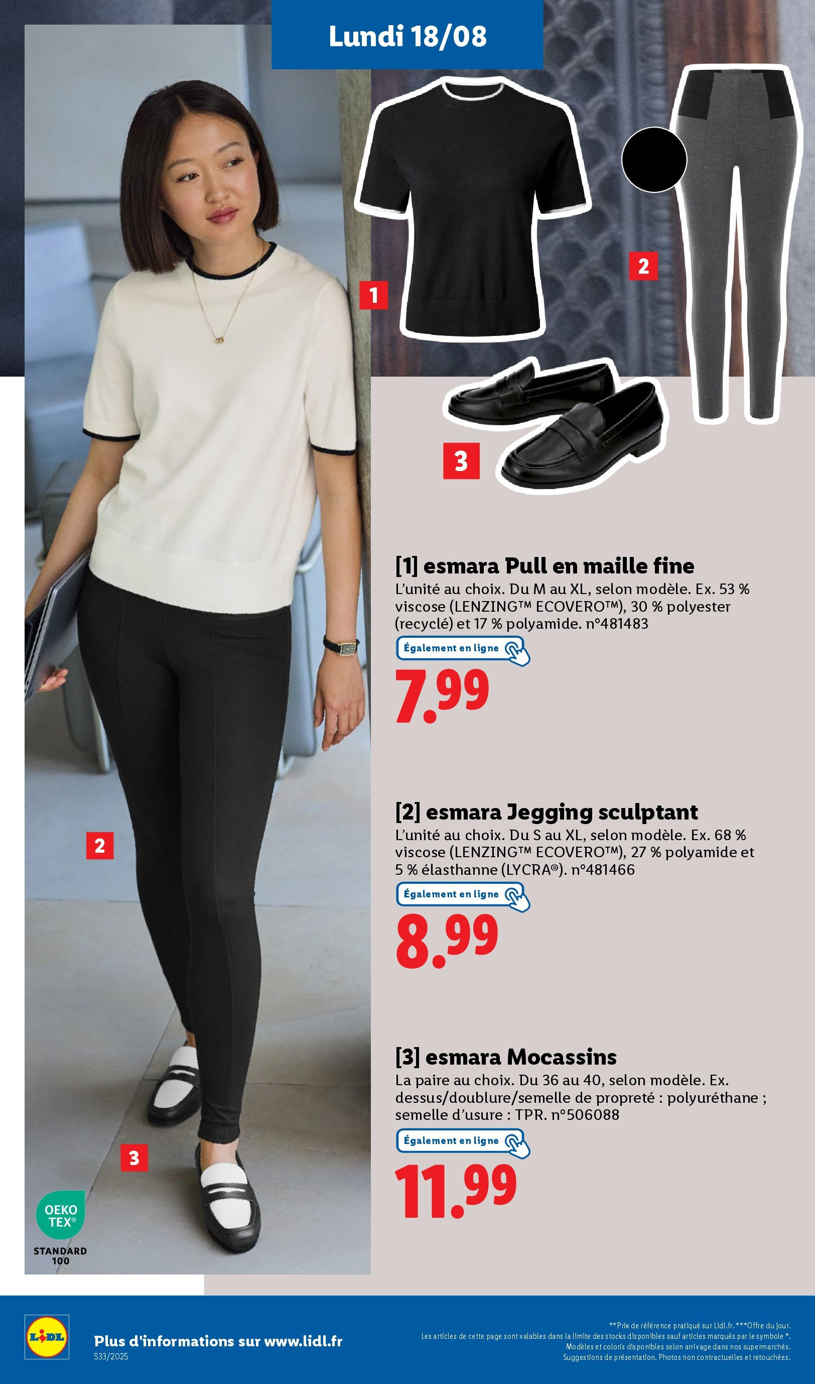 Catalogue LIDL du 13/08/2025 | Promo prospectus en ligne | Page: 64 | Produits: Pull, Mocassins