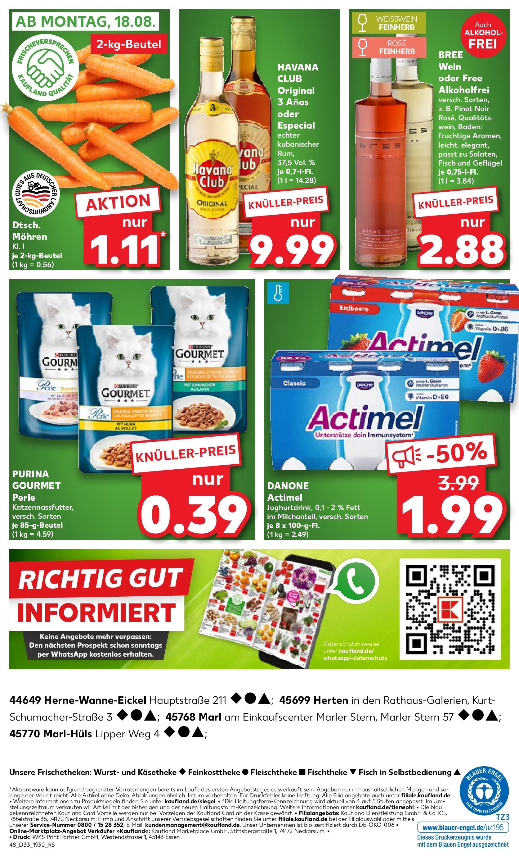 Prospekt Kaufland ab 14.08.2025 » Angebote Online zum Blättern | Seite: 48 | Produkte: Kaninchen, Bree, Wurst, Wein