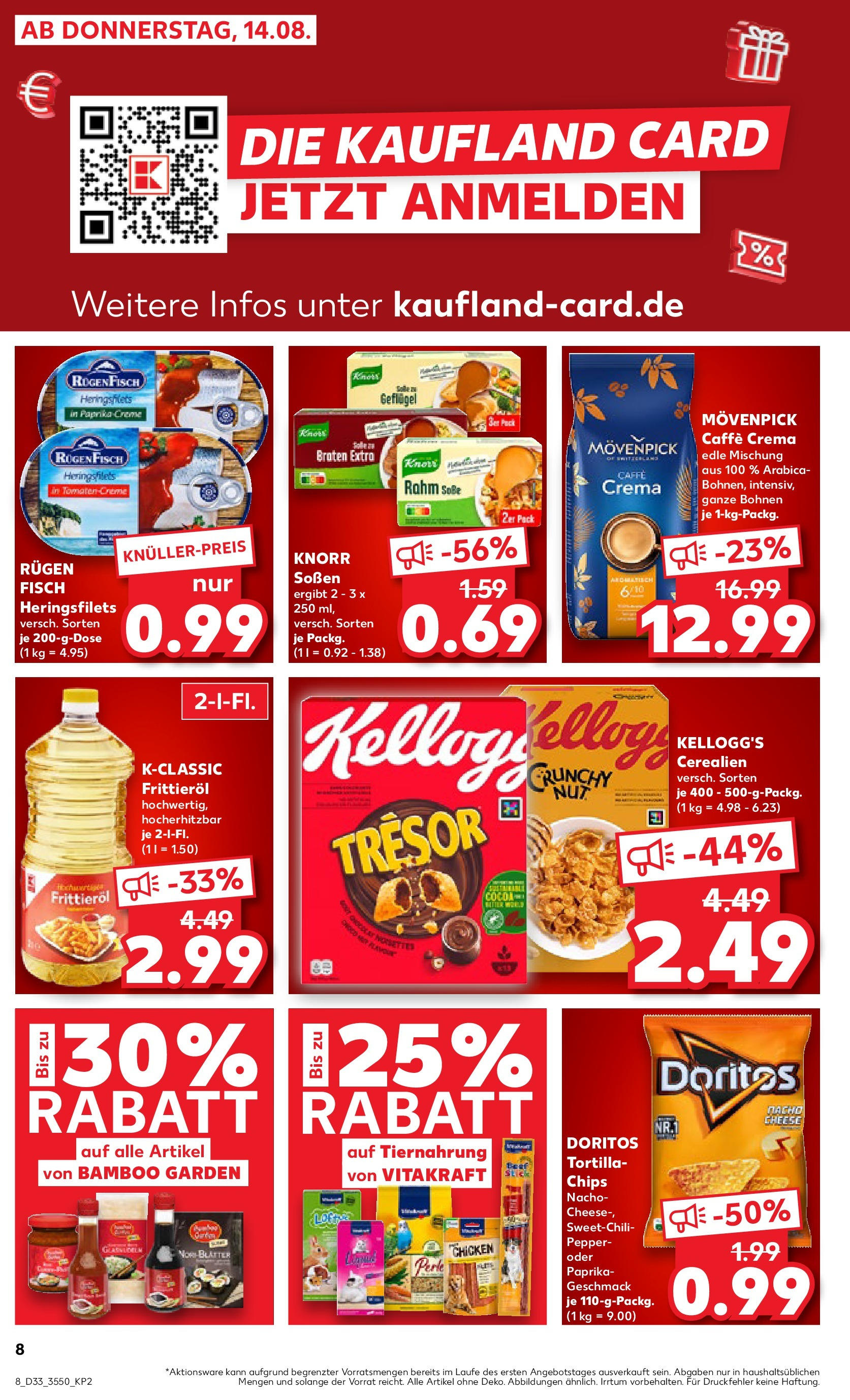 Prospekt Kaufland ab 14.08.2025 » Angebote und Werbung Online | Seite: 8 | Produkte: Kellogg's, Creme, Fisch, Paprika Prospekt Kaufland ab 14.08.2025 » Angebote Online zum Blättern | Seite: 8 | Produkte: Kellogg's, Creme, Fisch, Paprika