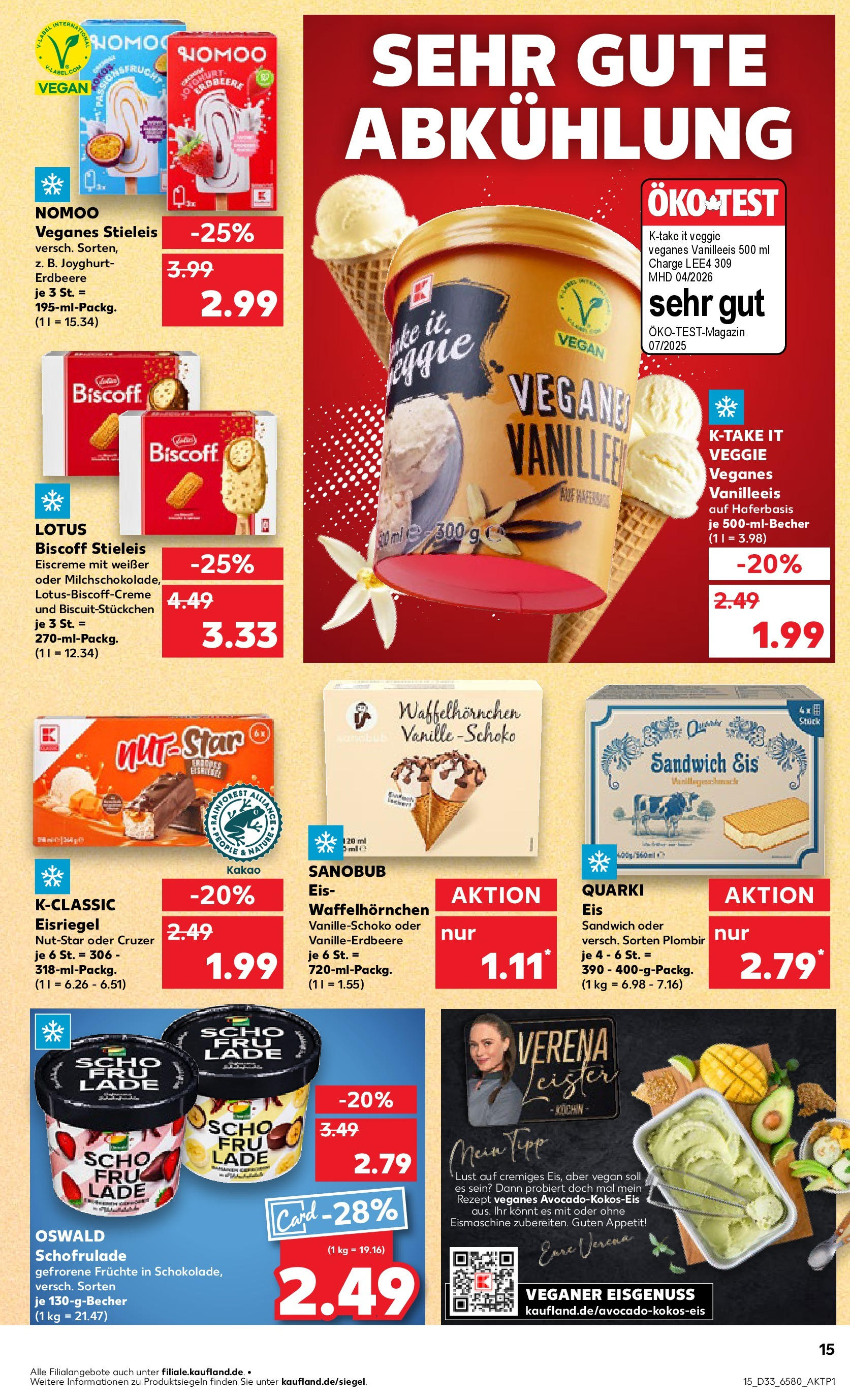 Prospekt Kaufland ab 14.08.2025 » Angebote und Werbung Online | Seite: 15 | Produkte: Eiscreme, Eis Prospekt Kaufland ab 14.08.2025 » Angebote Online zum Blättern | Seite: 15 | Produkte: Eiscreme, Eis