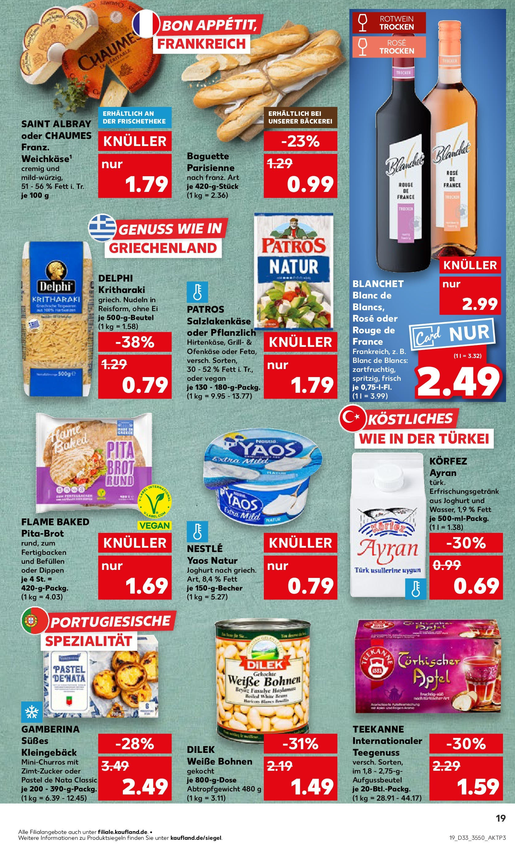 Prospekt Kaufland ab 14.08.2025 » Angebote und Werbung Online | Seite: 19 | Produkte: Rotwein trocken, Äpfel, Pasta, Brot Prospekt Kaufland ab 14.08.2025 » Angebote Online zum Blättern | Seite: 19 | Produkte: Rotwein trocken, Äpfel, Pasta, Brot