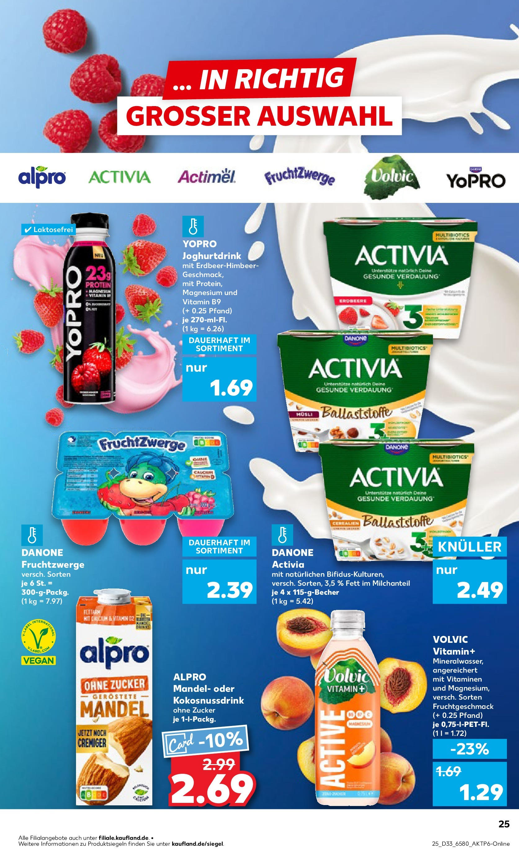 Prospekt Kaufland ab 14.08.2025 » Angebote und Werbung Online | Seite: 27 | Produkte: Activia, Fruchtzwerge, Alpro, Zucker Prospekt Kaufland ab 14.08.2025 » Angebote Online zum Blättern | Seite: 27 | Produkte: Activia, Fruchtzwerge, Alpro, Zucker